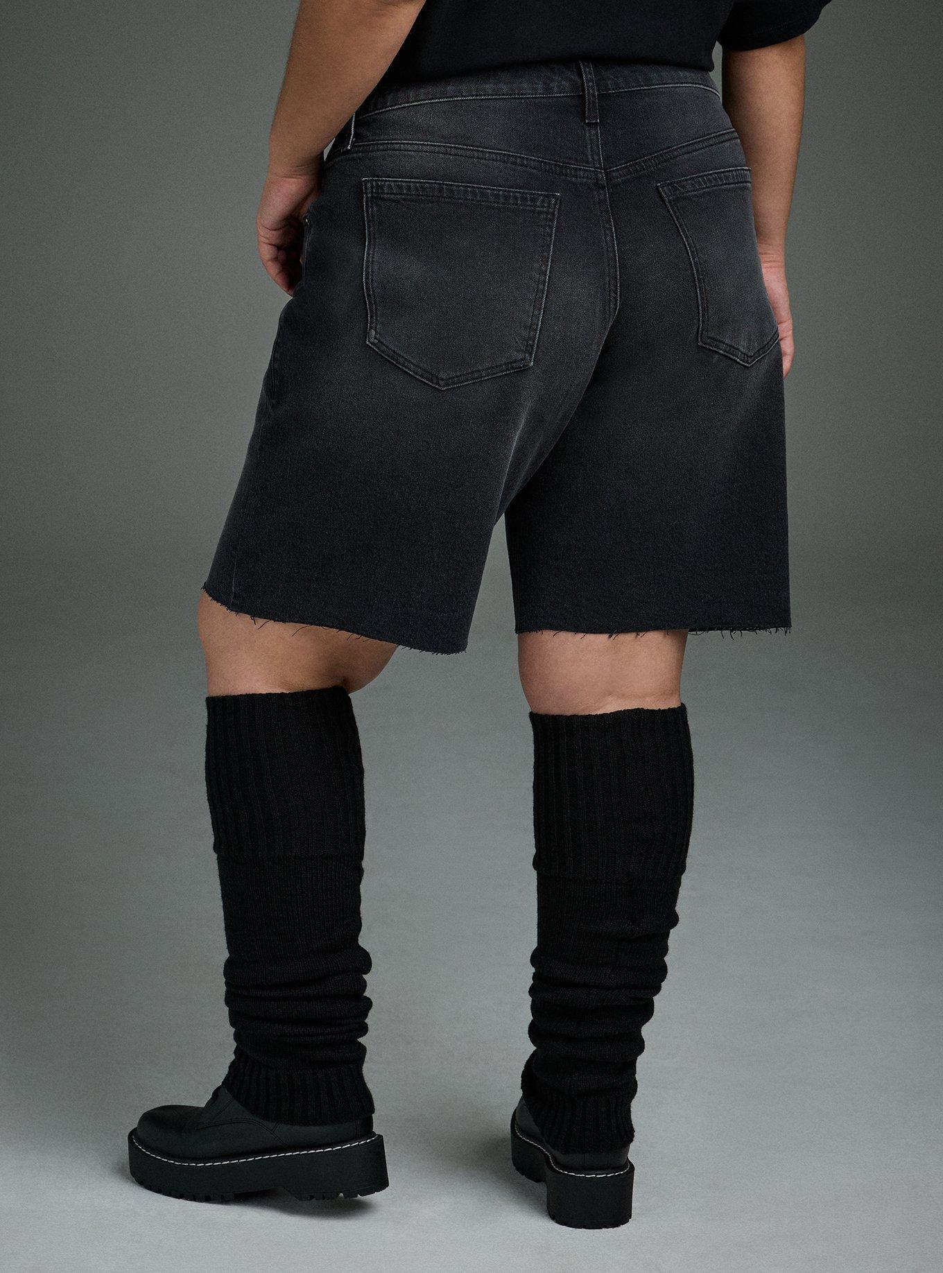 Nightfall Denim Jorts, WASHED BLACK, alternate