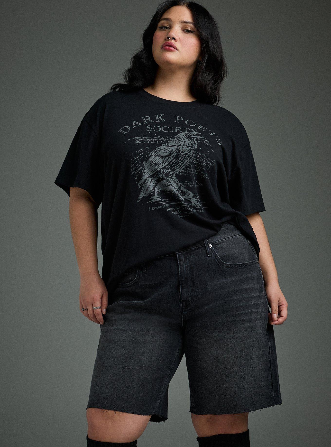 Nightfall Denim Jorts, WASHED BLACK, alternate