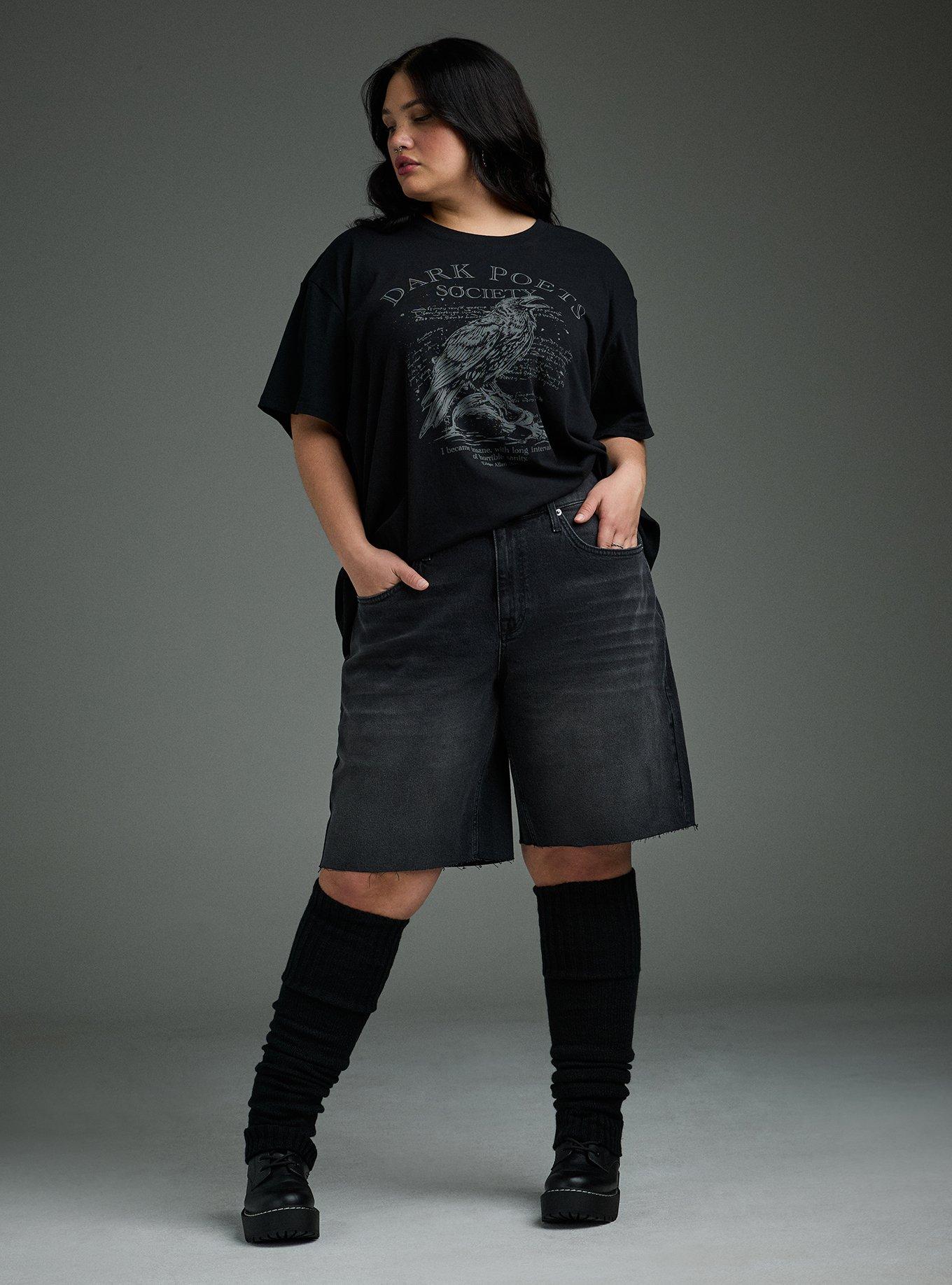 Plus Size - Nightfall Denim Jorts - Torrid