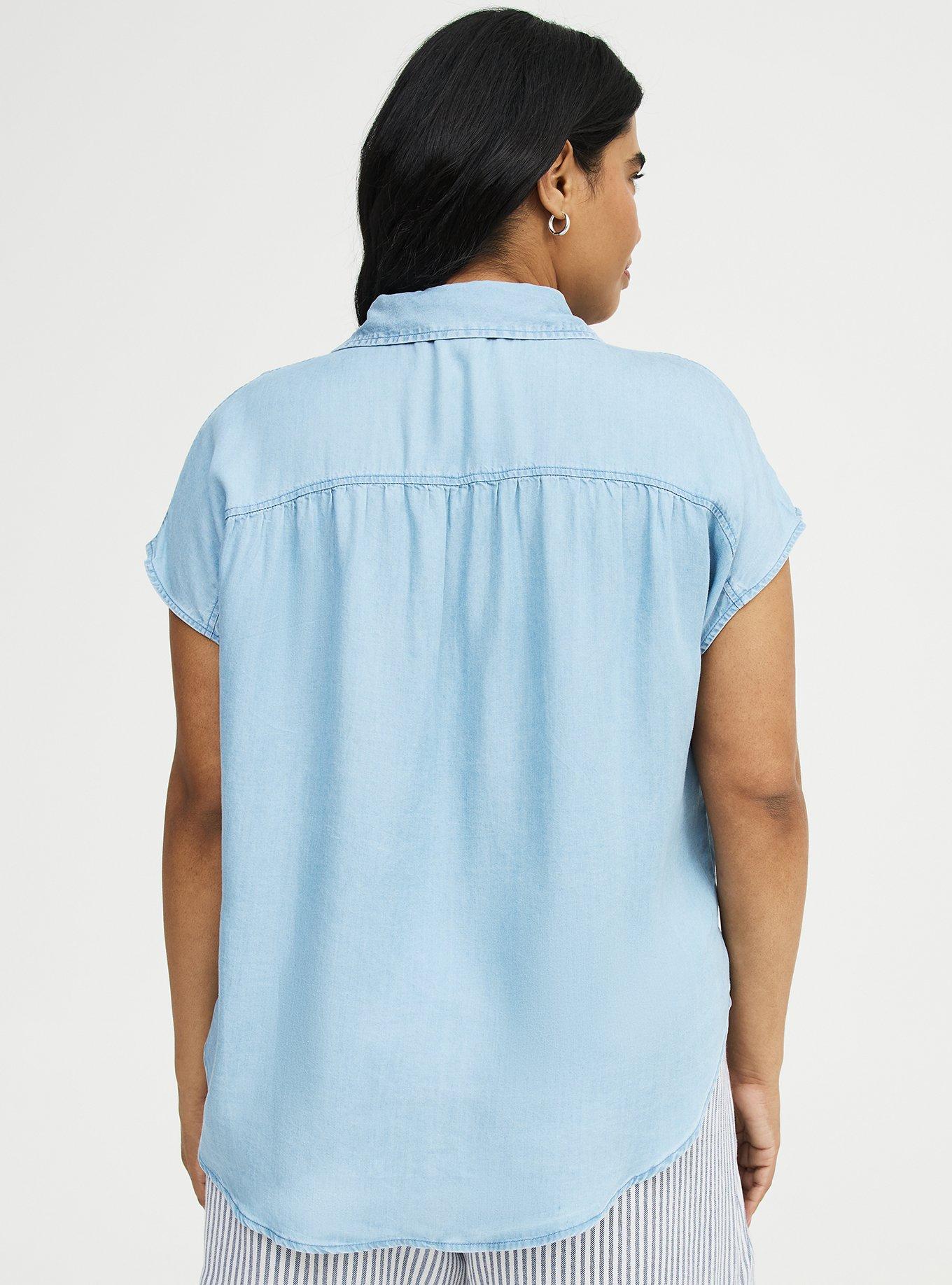 Tencel Dolman Shirt, LIGHT WASH, alternate