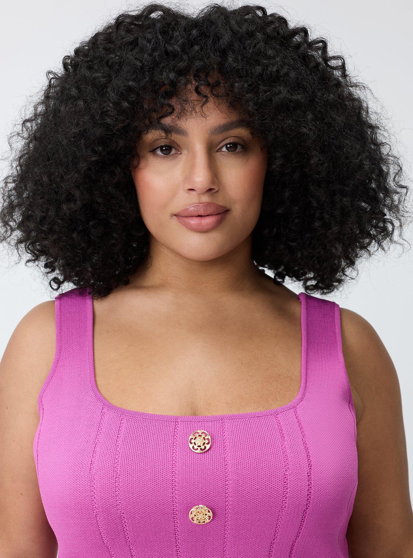 Studio Power Knit Corset Top, PURPLE ORCHID, alternate