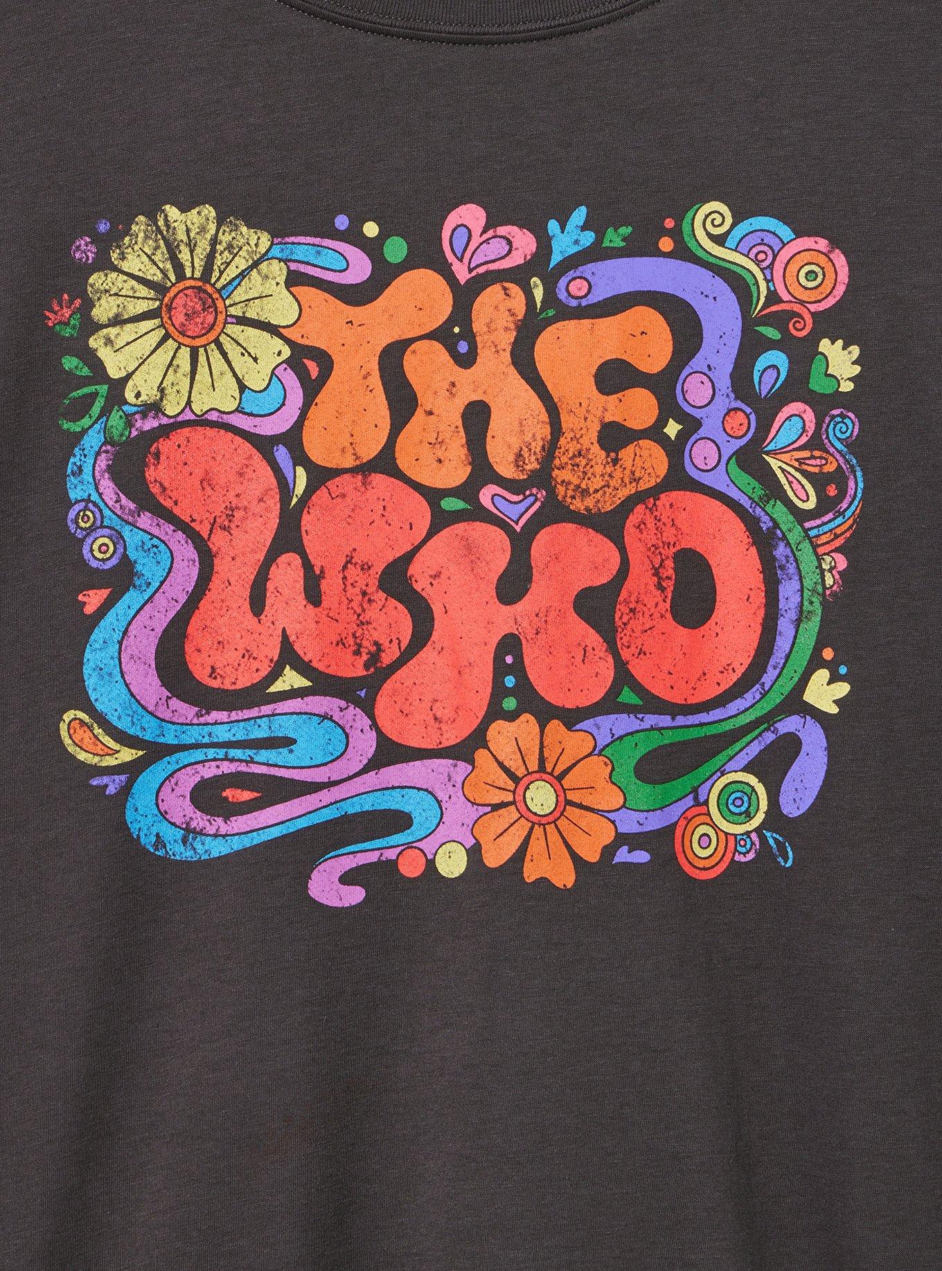 The Who Classic Cotton Jersey Tee, THE WHO FLORAL OBSIDIAN, alternate