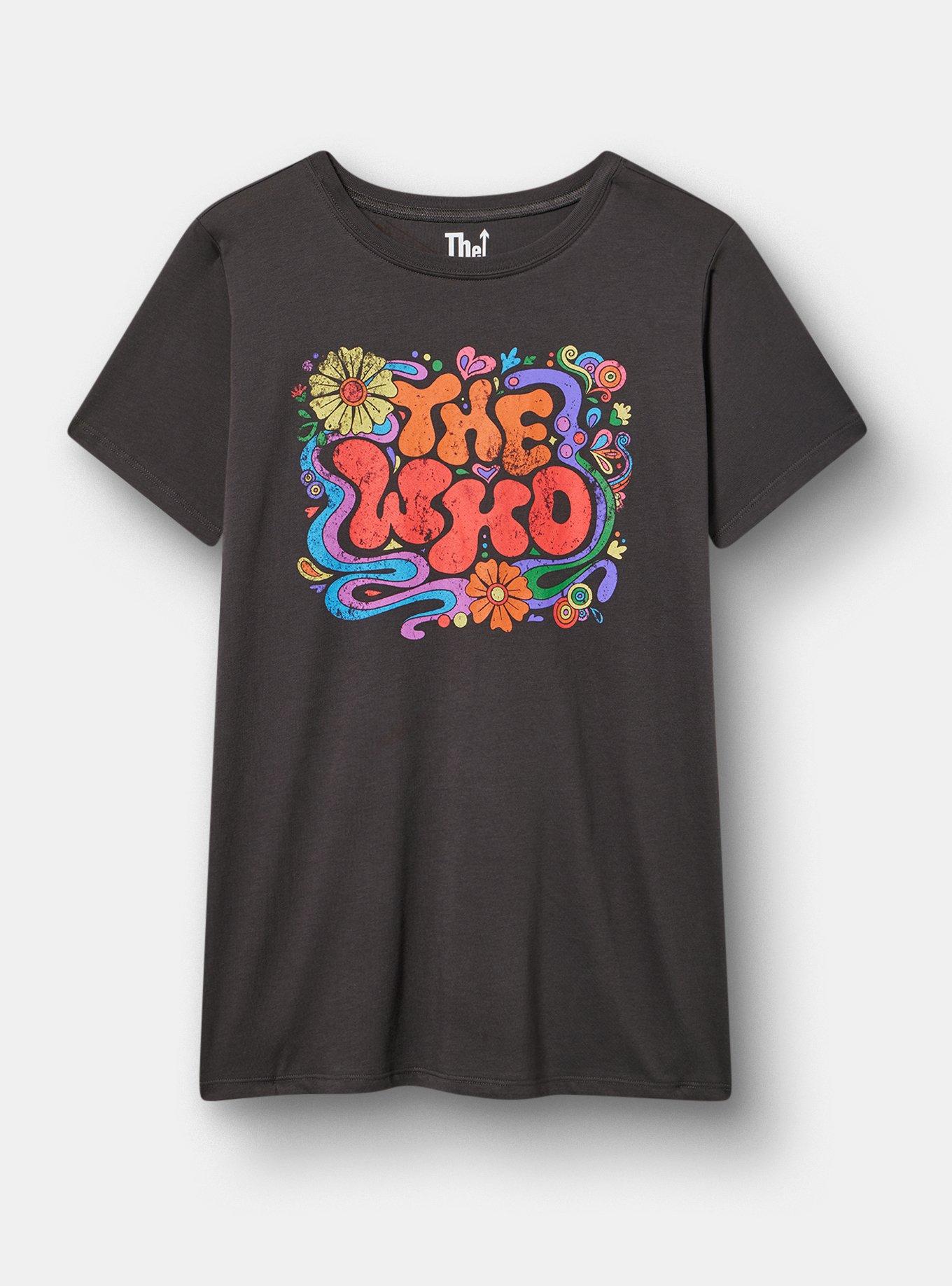 The Who Classic Cotton Jersey Tee, THE WHO FLORAL OBSIDIAN, hi-res