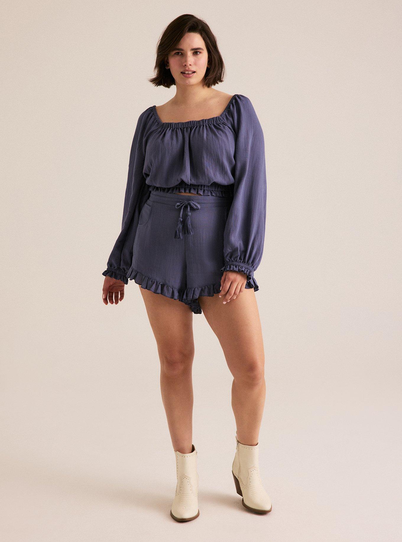 Festi Ruffle Hem Short, NIGHTSHADOW BLUE, alternate