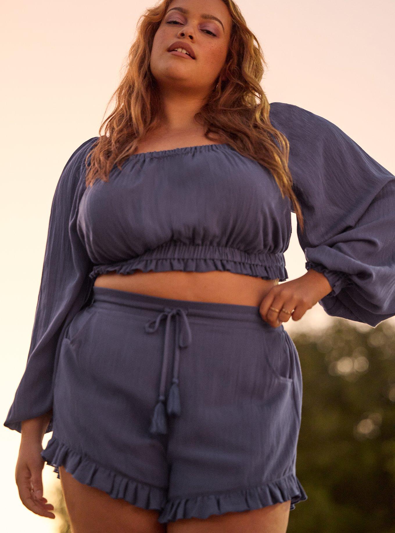 Festi Ruffle Hem Short, NIGHTSHADOW BLUE, alternate