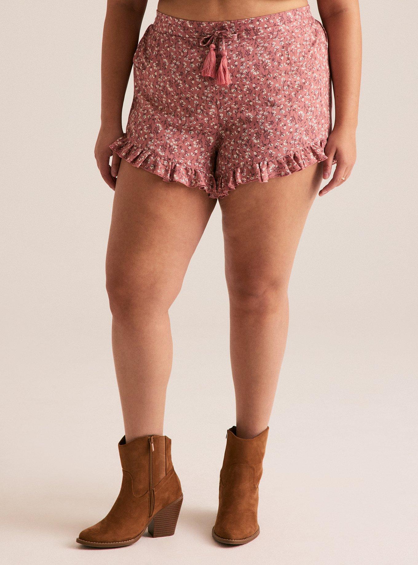 Festi Ruffle Hem Short, NICOLE DITSY FLORAL PINK, alternate