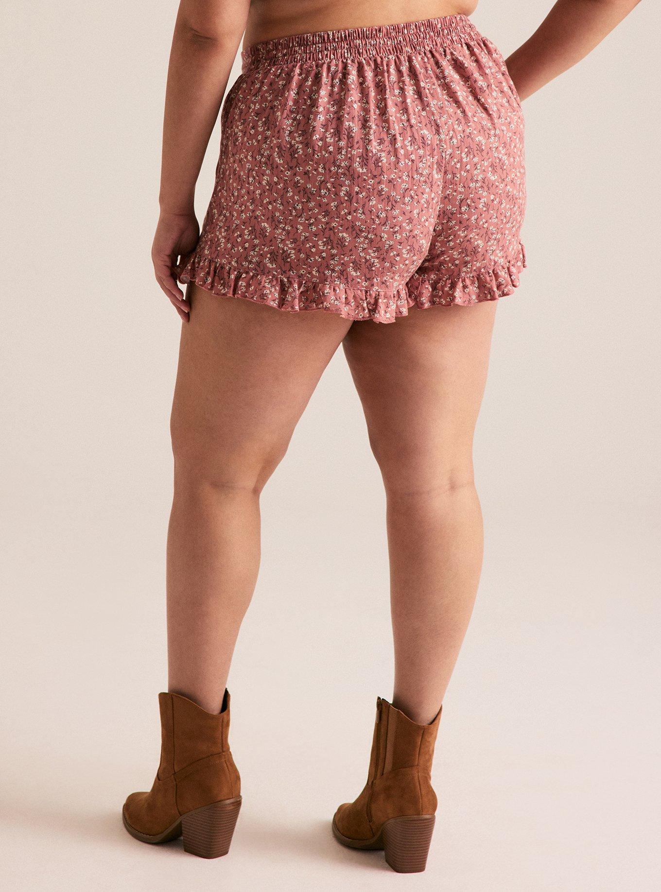 Festi Ruffle Hem Short, NICOLE DITSY FLORAL PINK, alternate