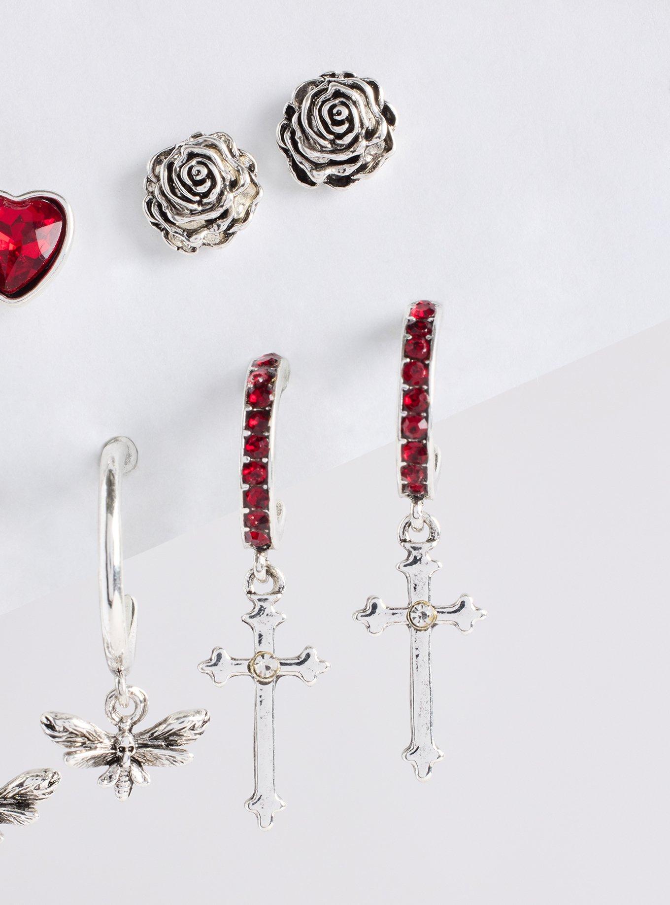 Nightfall Bleeding Heart Earring Set, , alternate