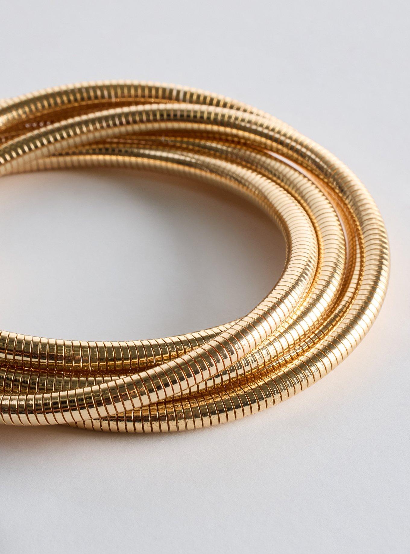 Coil Stretch Bracelet, GOLD, alternate