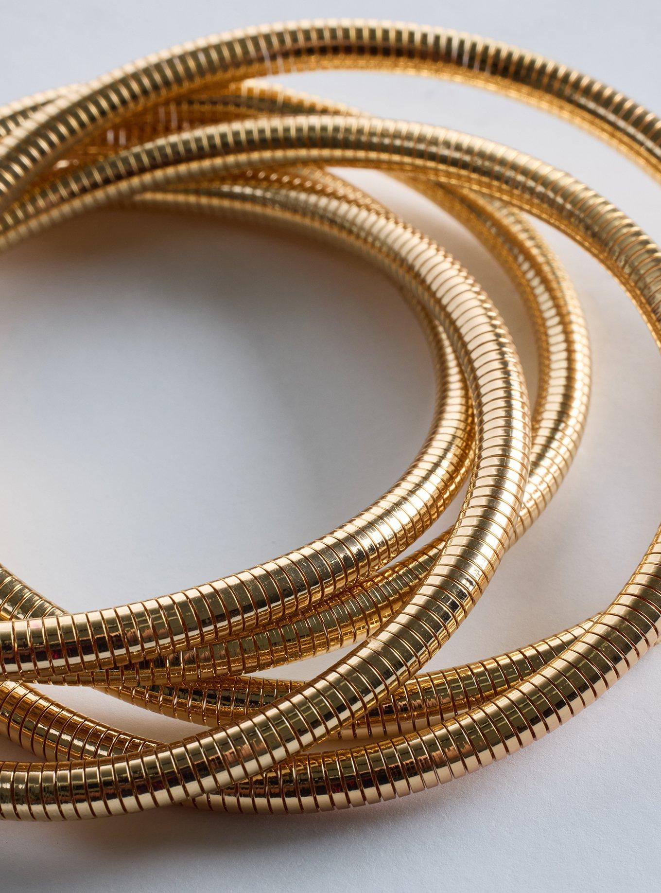 Coil Stretch Bracelet, GOLD, alternate