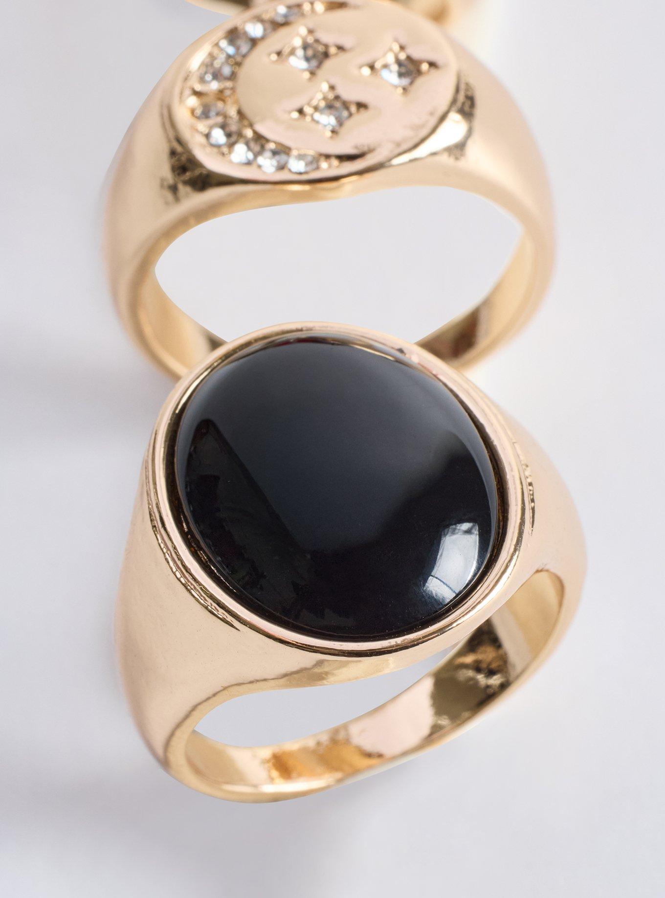 Celestial Heart Ring Set, GOLD, alternate