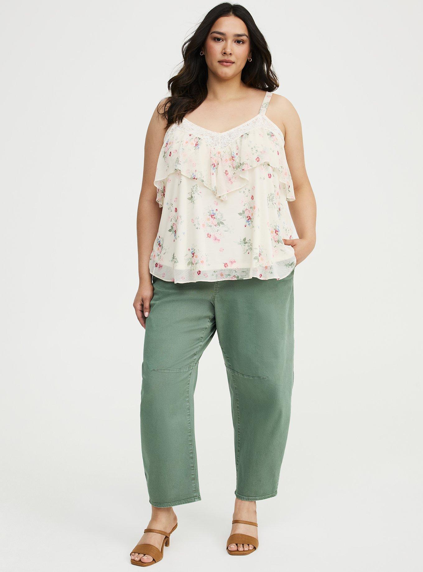 Ruffle & Lace Cami, SPRING FLORAL GARDEN, alternate