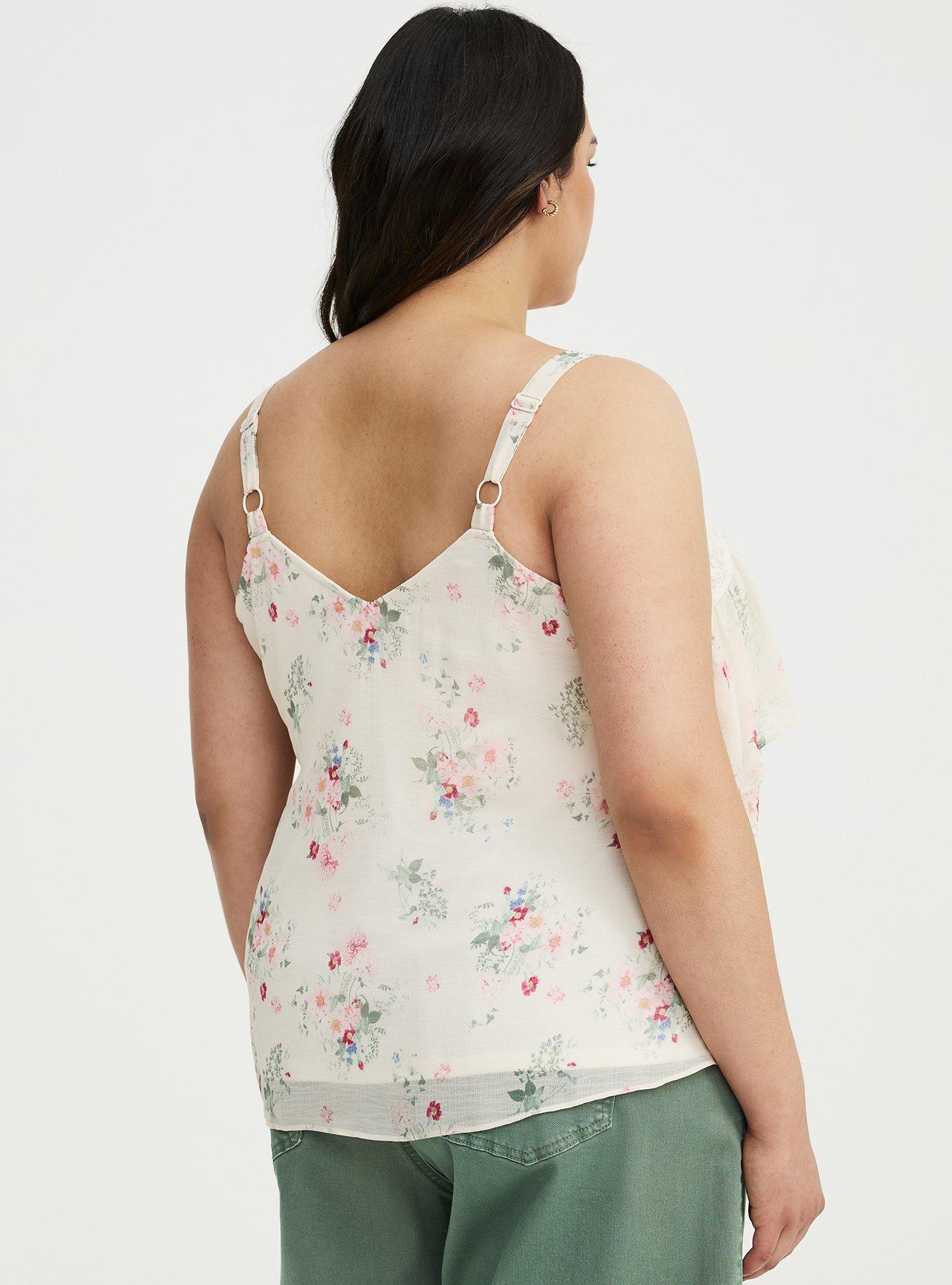 Ruffle & Lace Cami, SPRING FLORAL GARDEN, alternate