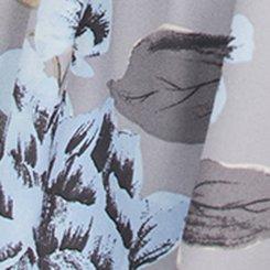 Babydoll Flutter Sleeve Blouse, SWINGING BORACAY FLORAL GREY, swatch