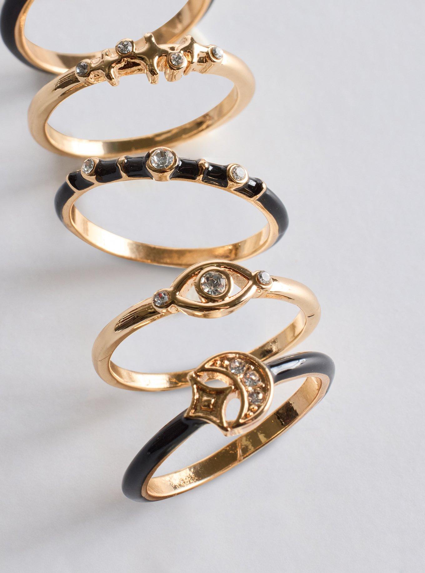Celestial Ring Set, GOLD, alternate