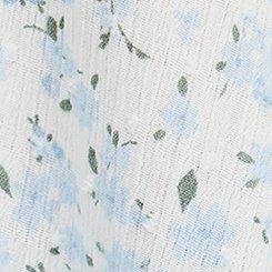 Button Front Pintuck Top, NORMANDY FLORAL BLUE, swatch