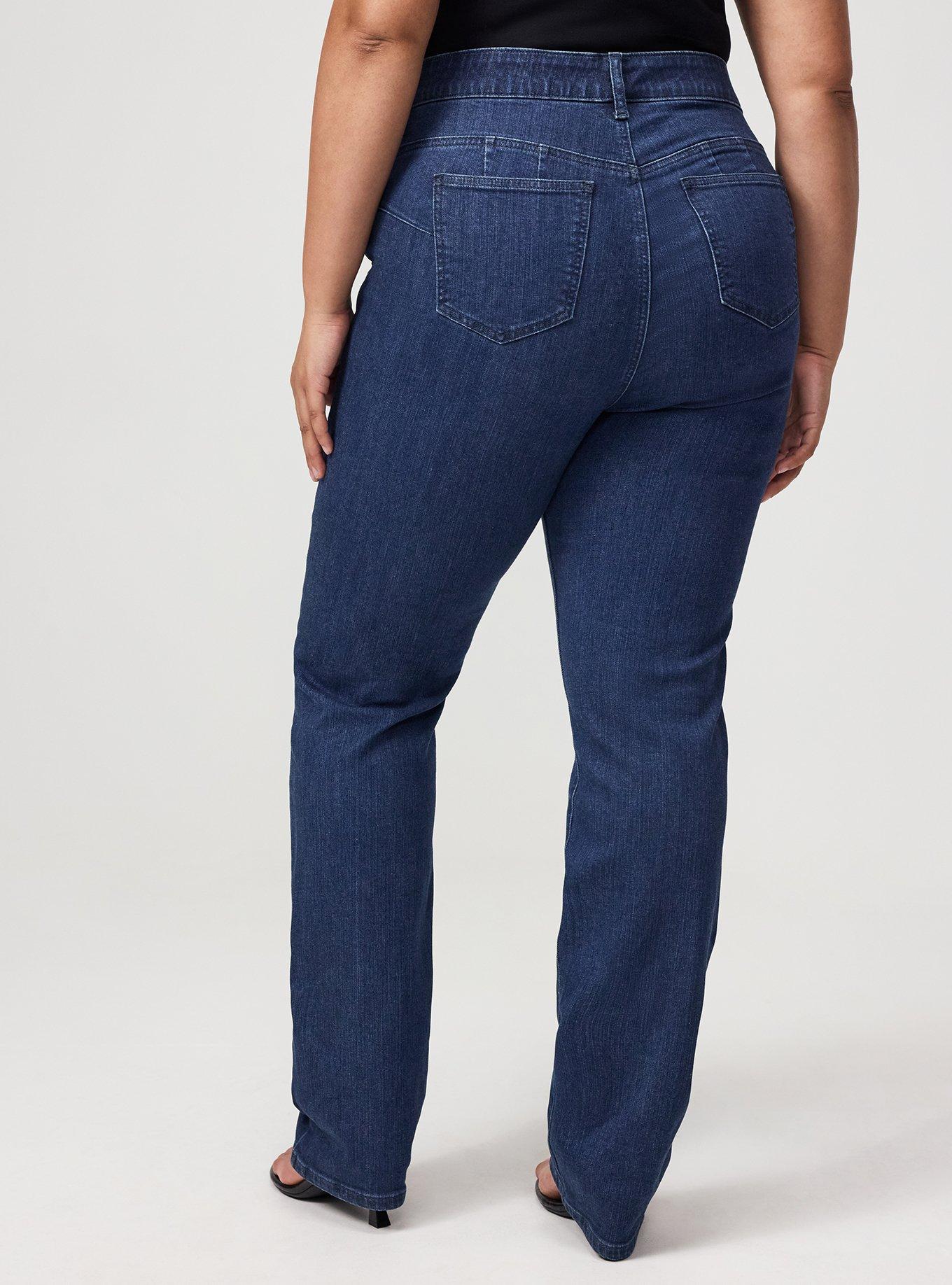 Bombshell Straight High-Rise Jean, POSEIDON, alternate