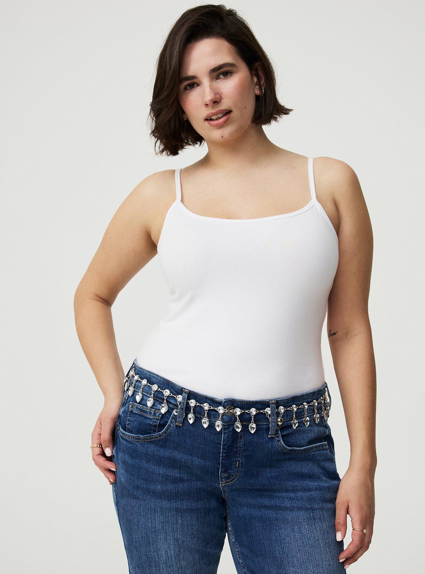 Teardrop Rhinestone Chain Belt, SILVER, alternate