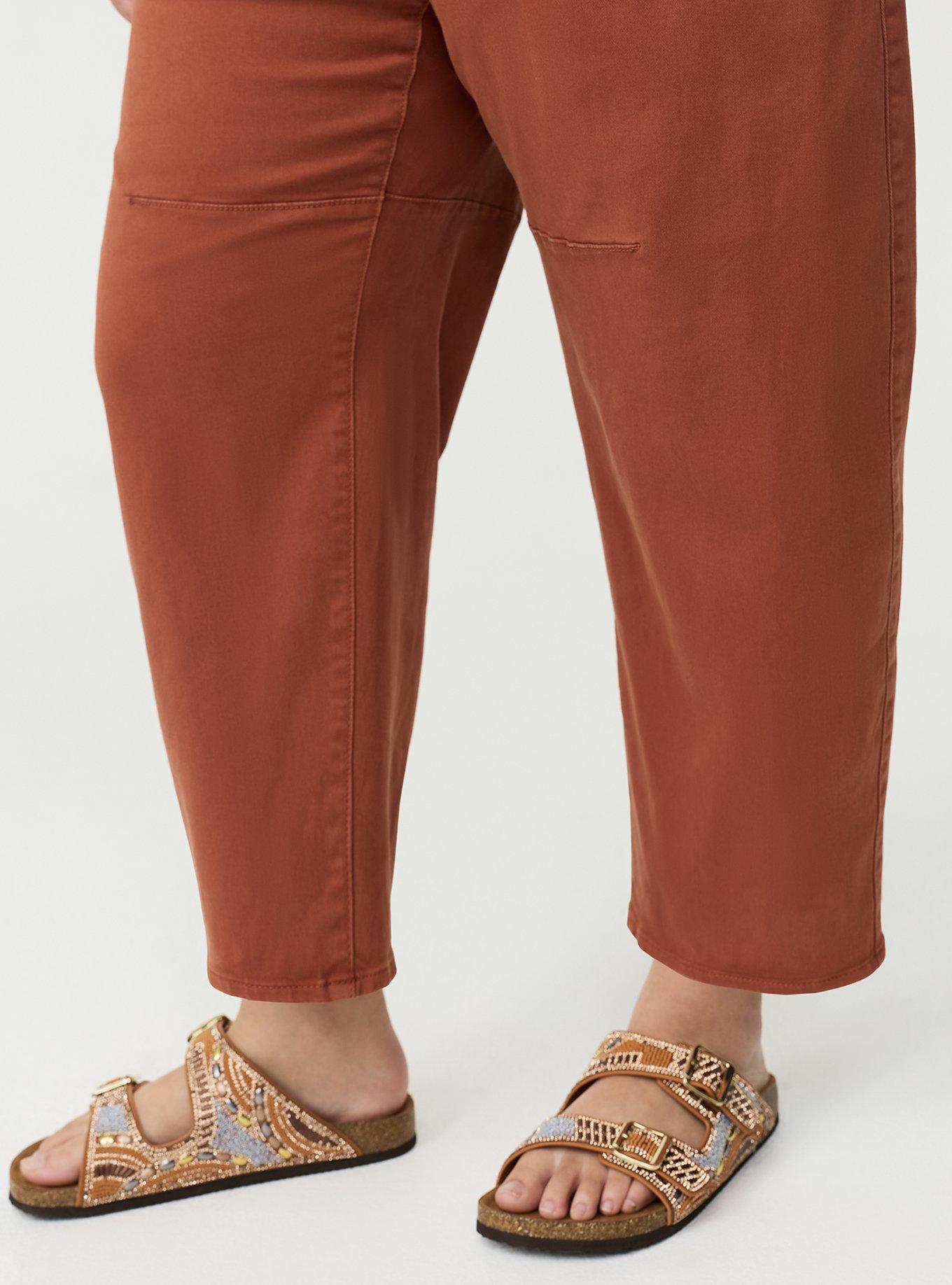 High-Rise Twill Barrel Pant, SEQUOIA, alternate