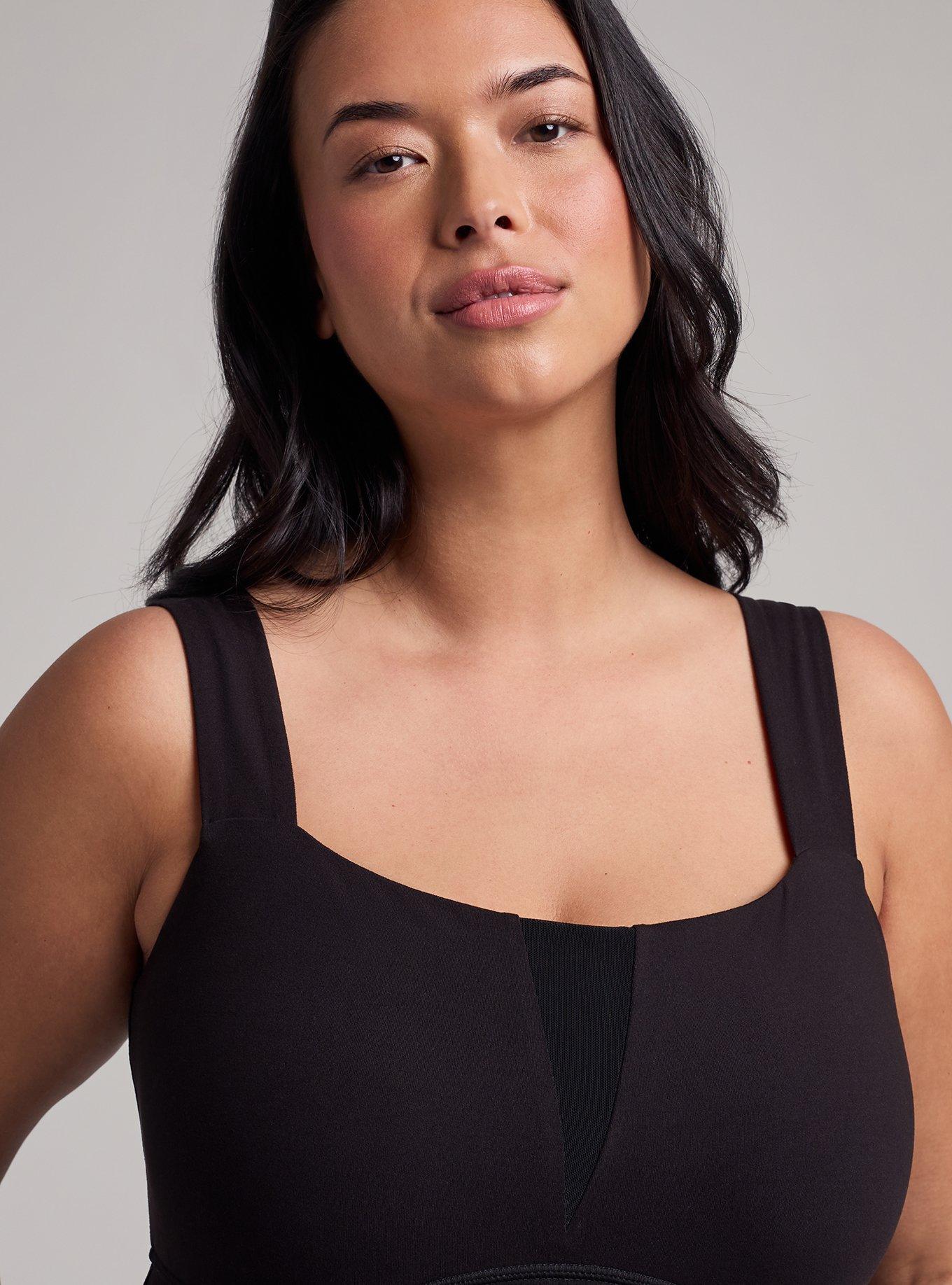 TRU Super Soft Performance Jersey Fit & Flare Tennis Dress, DEEP BLACK, alternate