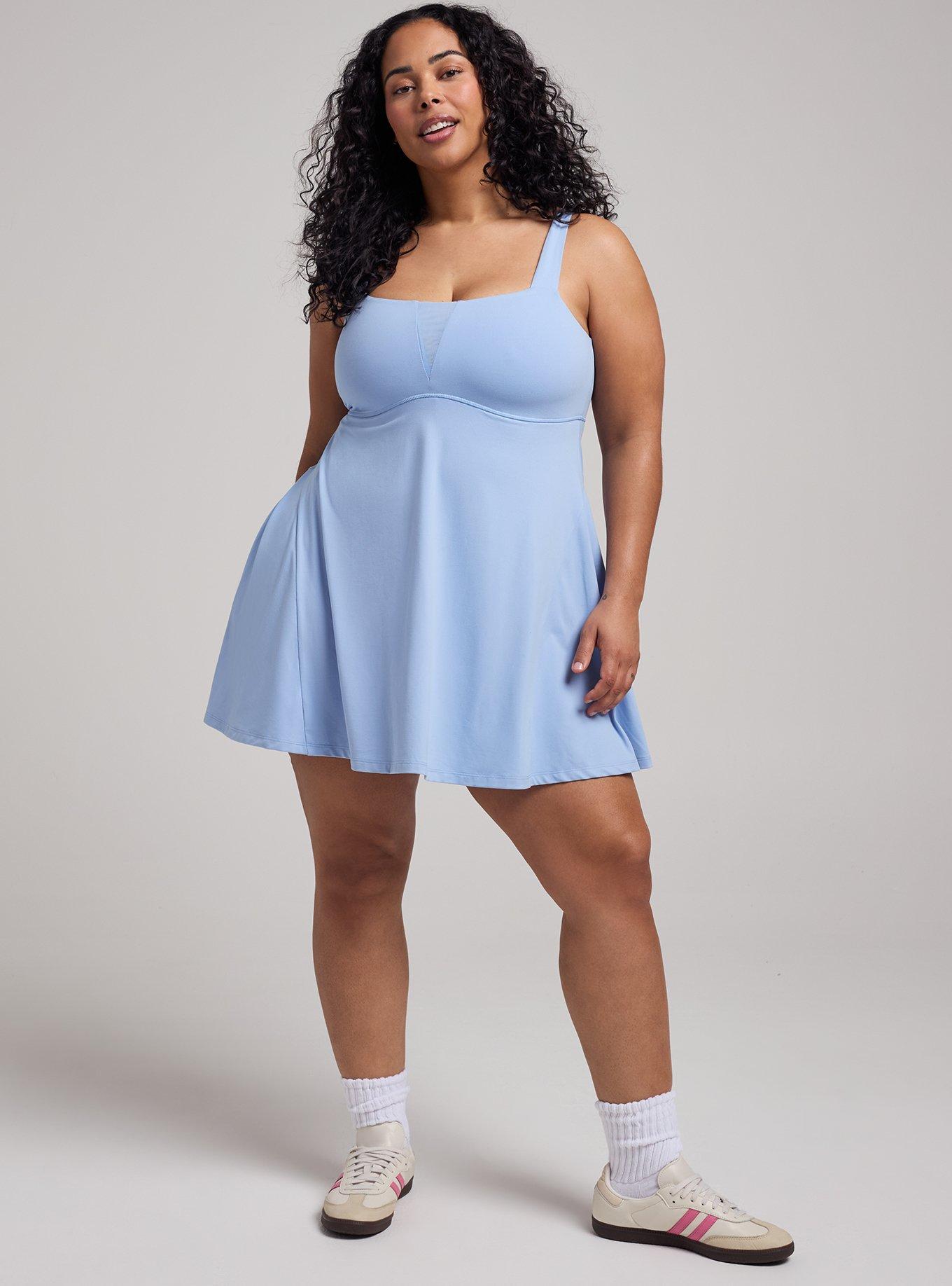 TRU Super Soft Performance Jersey Fit & Flare Tennis Dress, POLARIS STAR, alternate