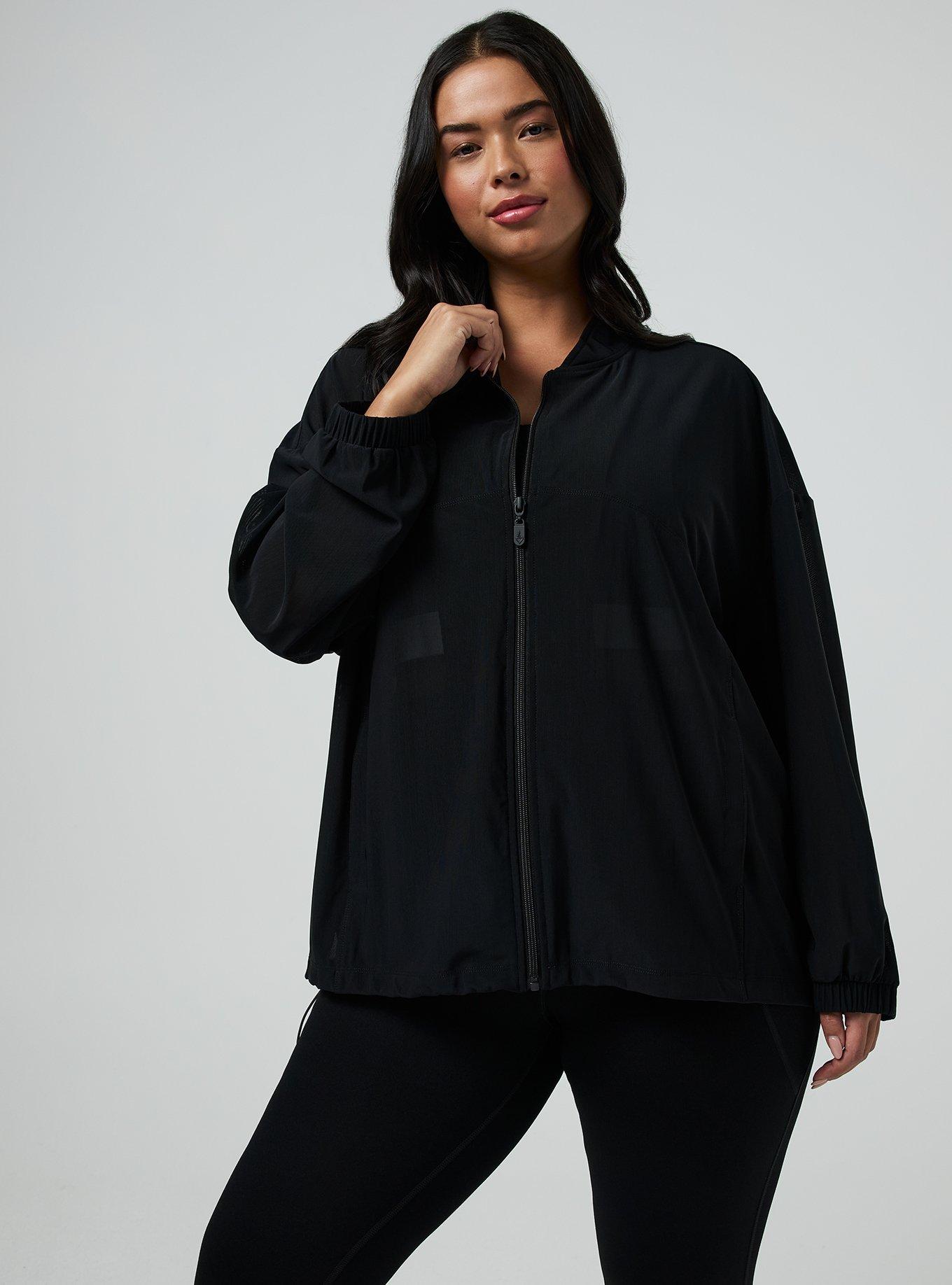 TRU Nylon Active Bomber Jacket, DEEP BLACK, hi-res