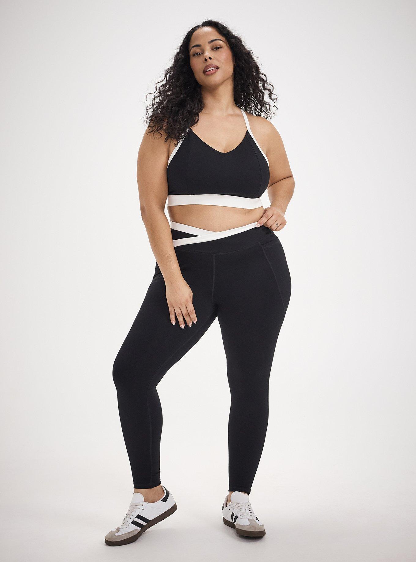 TRU Performance Core Active Sports Bra with Piping, DEEP BLACK, alternate