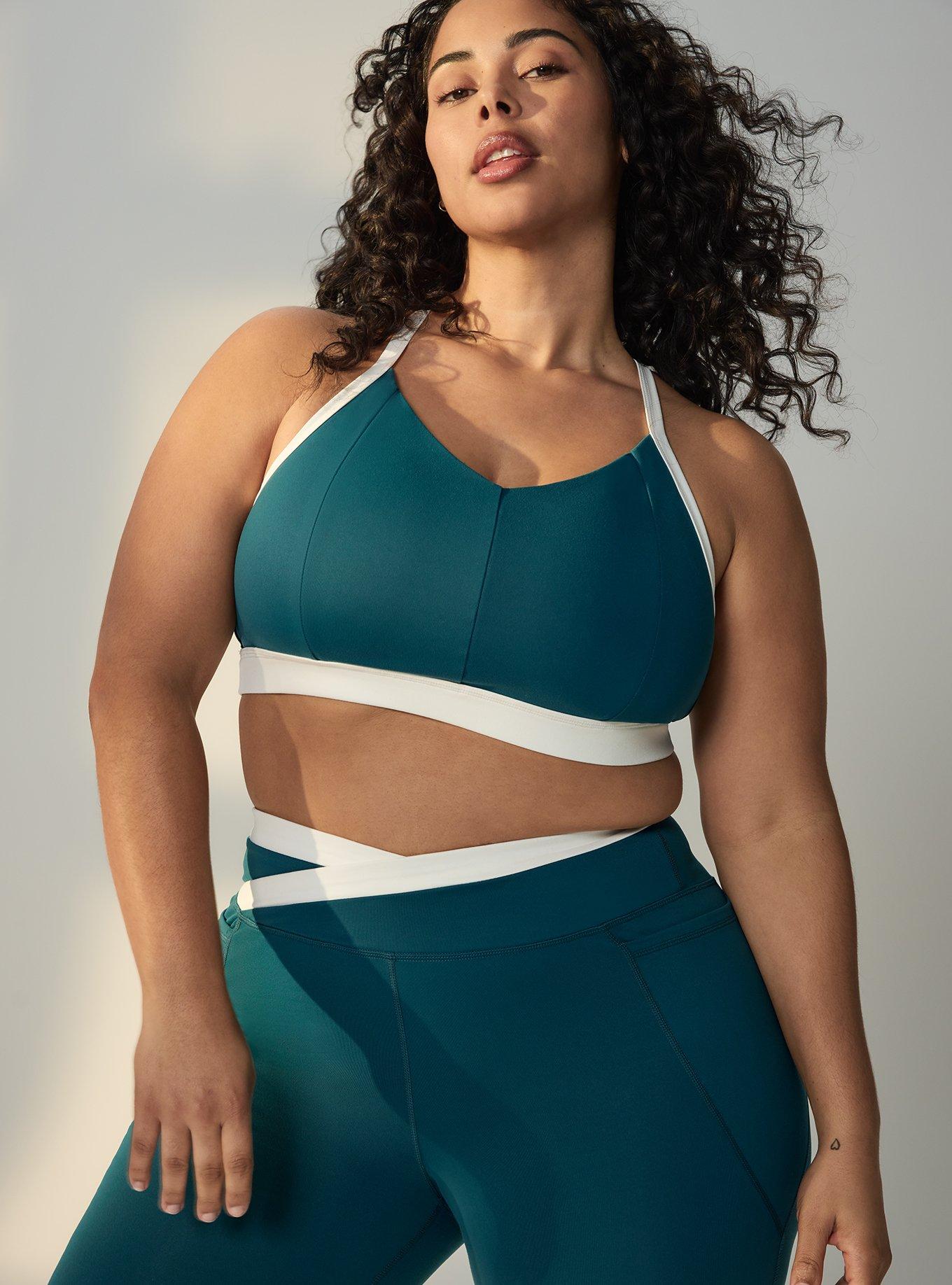 TRU Performance Core Active Sports Bra with Piping, SPRUCED UP, hi-res