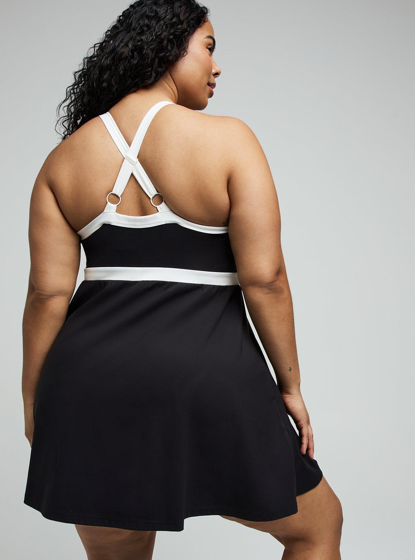 TRU Performance Butter 2fer Dress with Short, DEEP BLACK, alternate