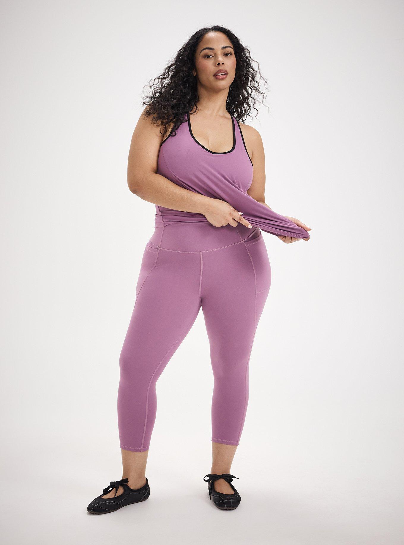 TRU Super Soft Performance Jersey Capri Pocket Legging, ARGYLE PURPLE, hi-res