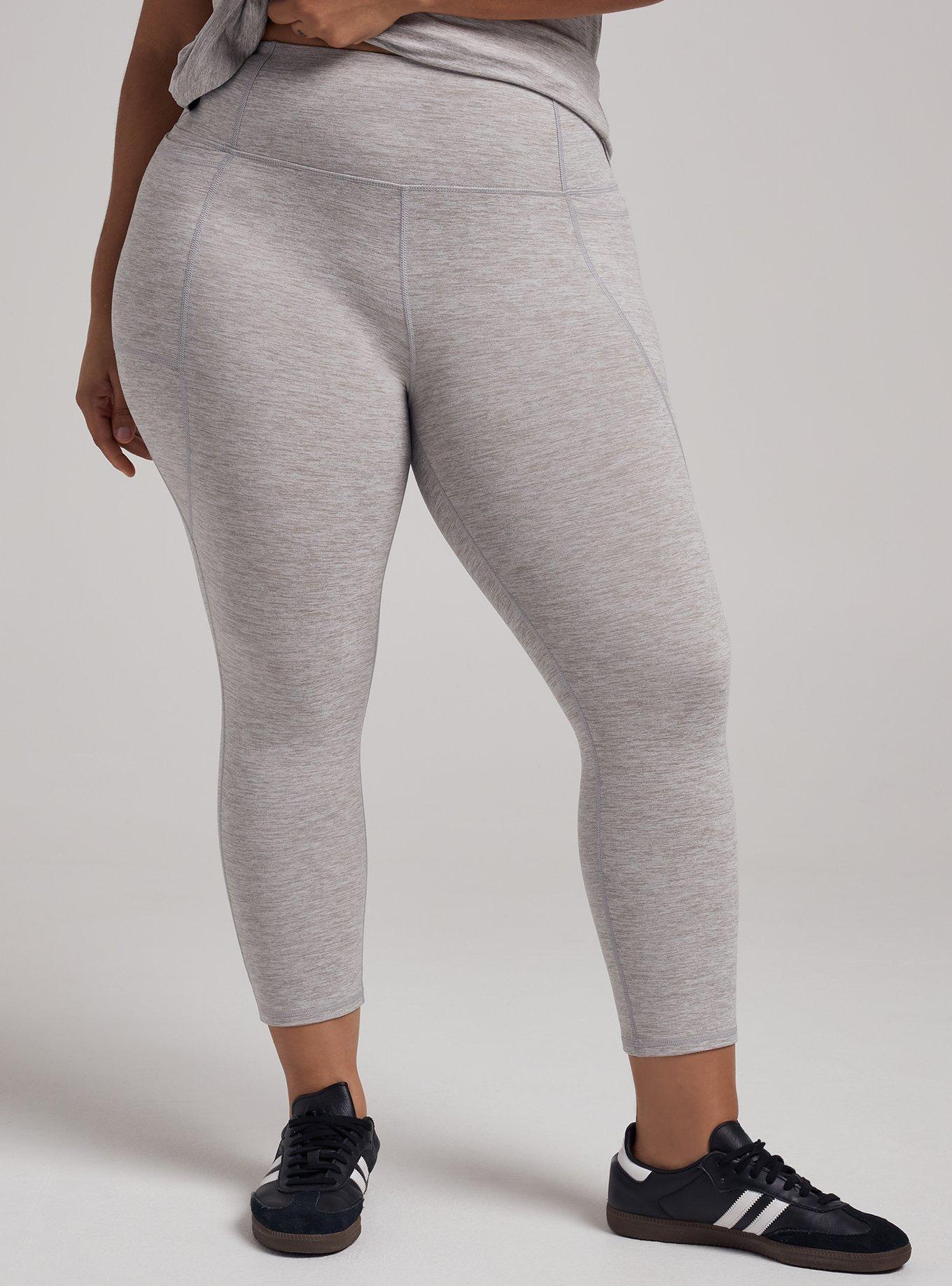 TRU Super Soft Performance Jersey Capri Pocket Legging, LIGHTEST HEATHER GREY, alternate