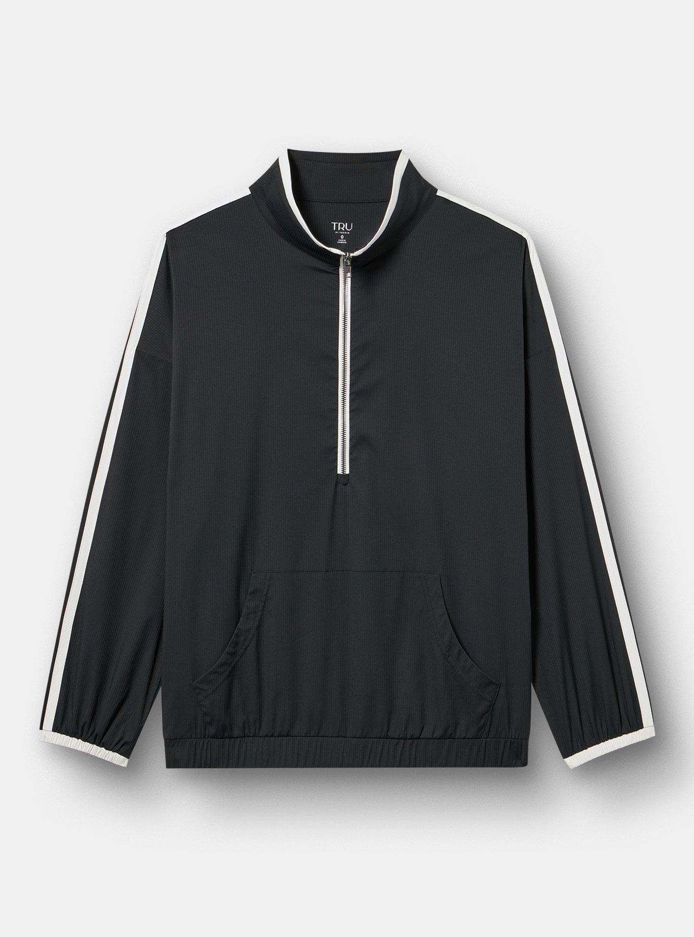 TRU Active Cool Down Half-Zip Pullover, DEEP BLACK, hi-res