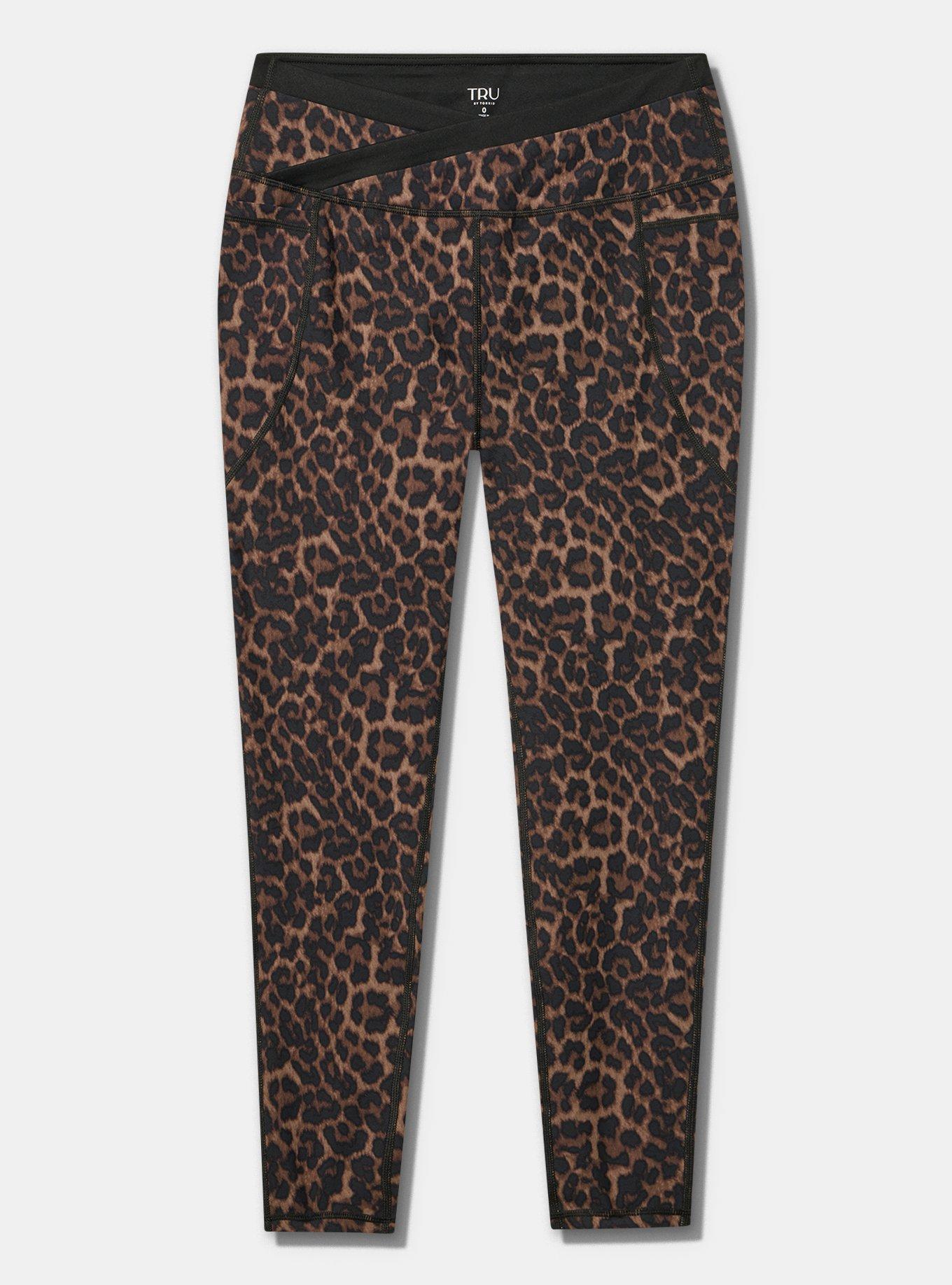 TRU Performance Core V-Band Active Legging, ON THE PROWL LEOPARD CHOCOLATE, flat