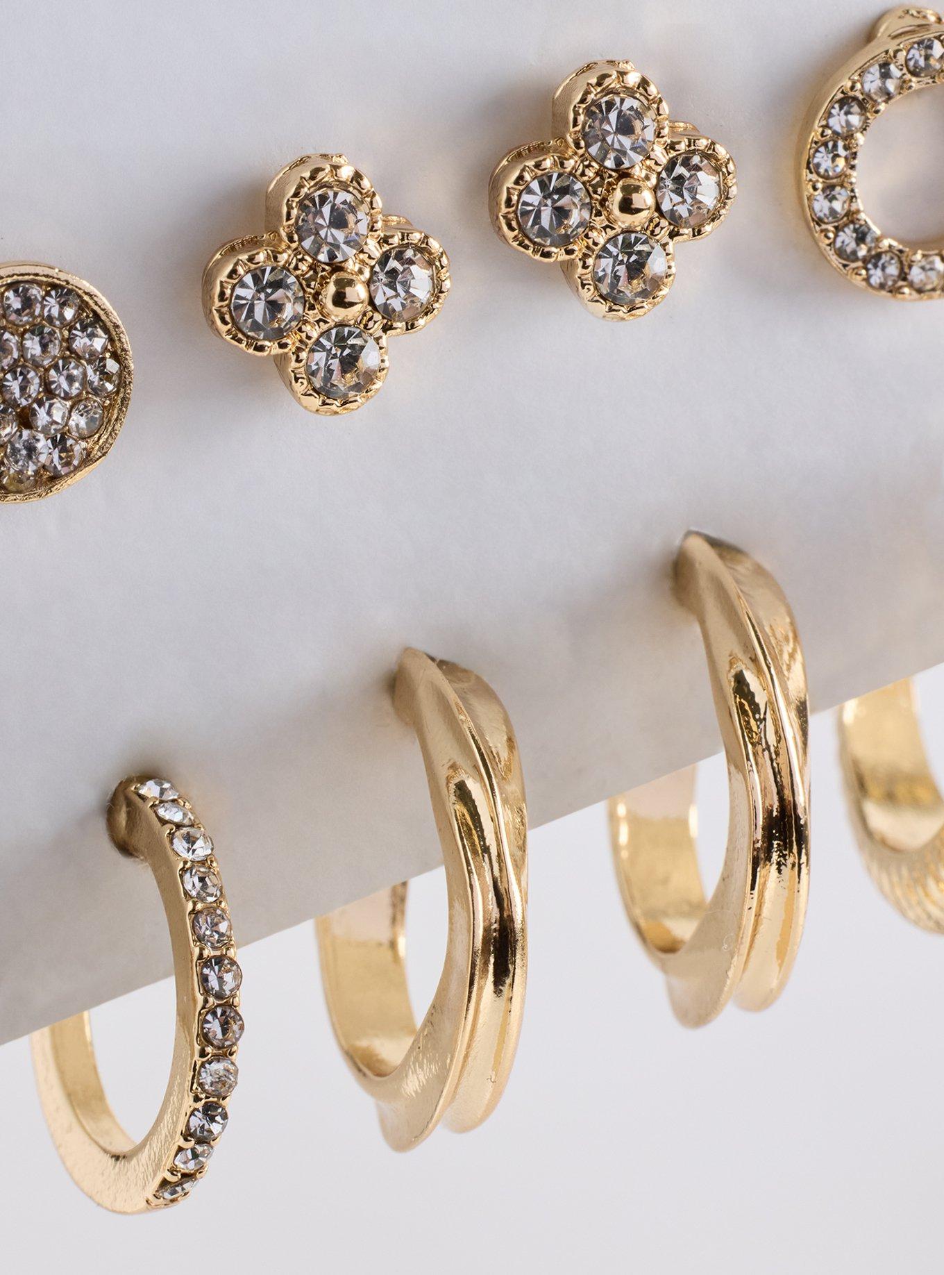 Pave Studded Earring Set, , alternate