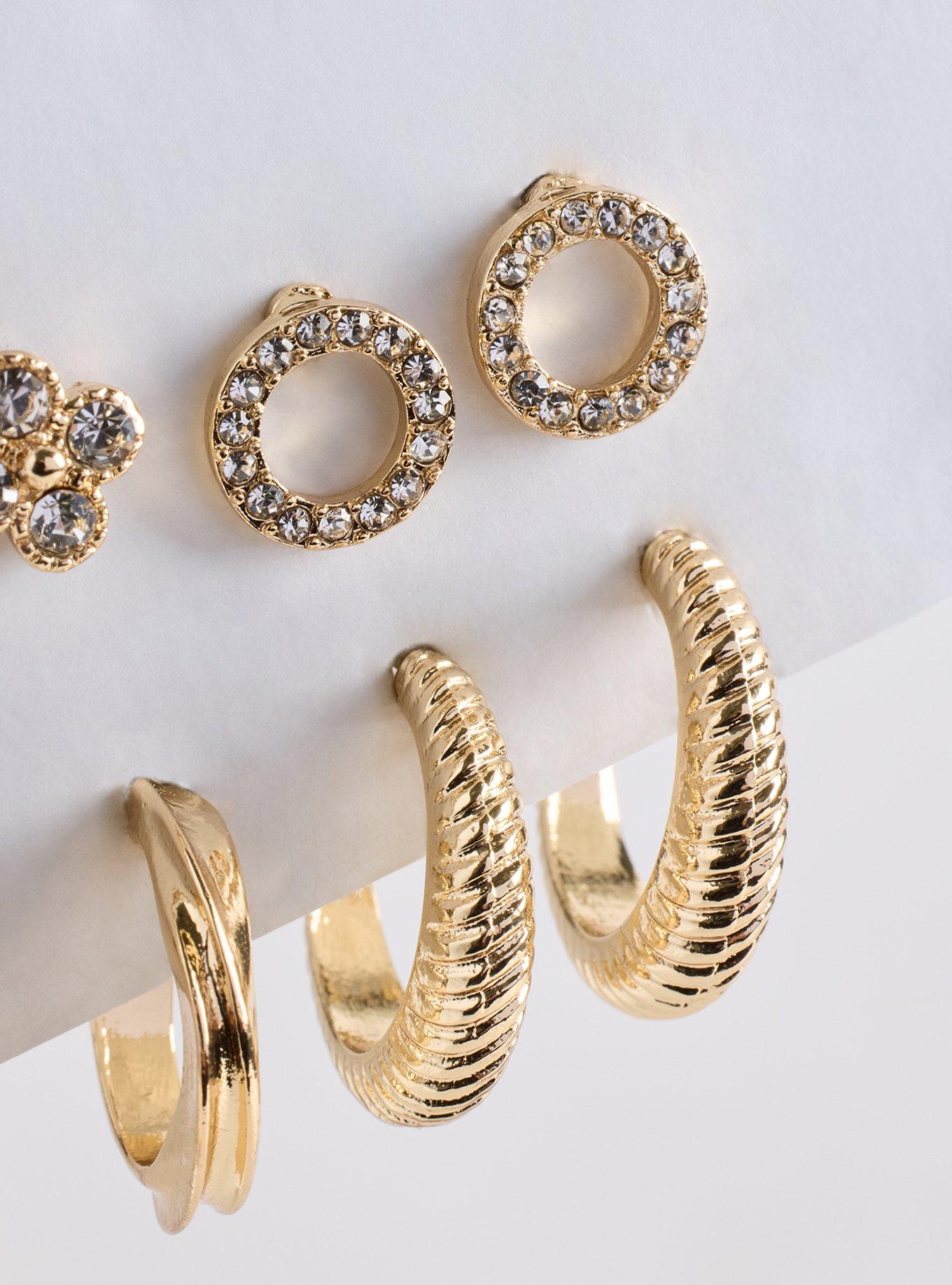 Pave Studded Earring Set, , alternate