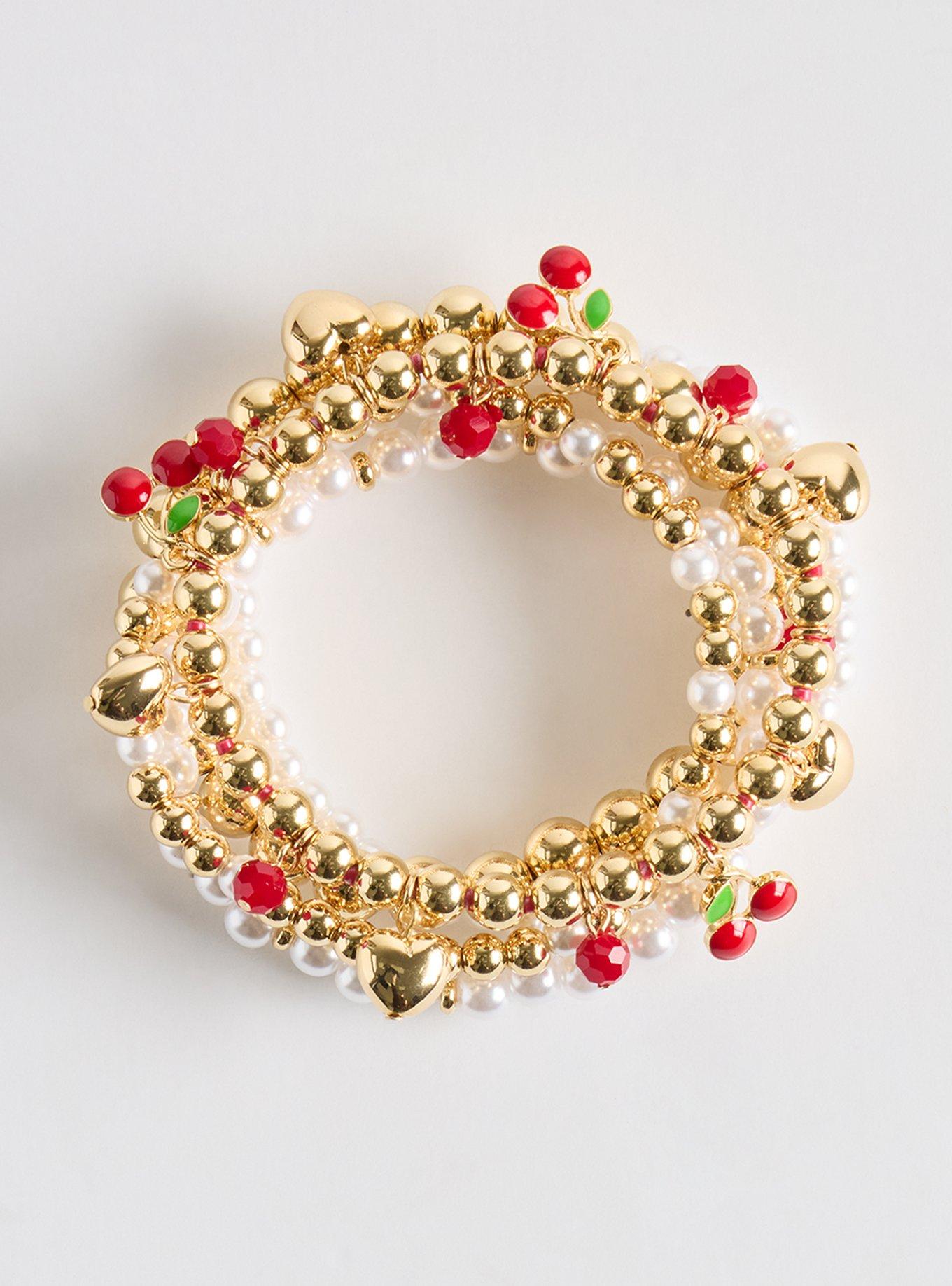 Retro Cherry Bracelet Set