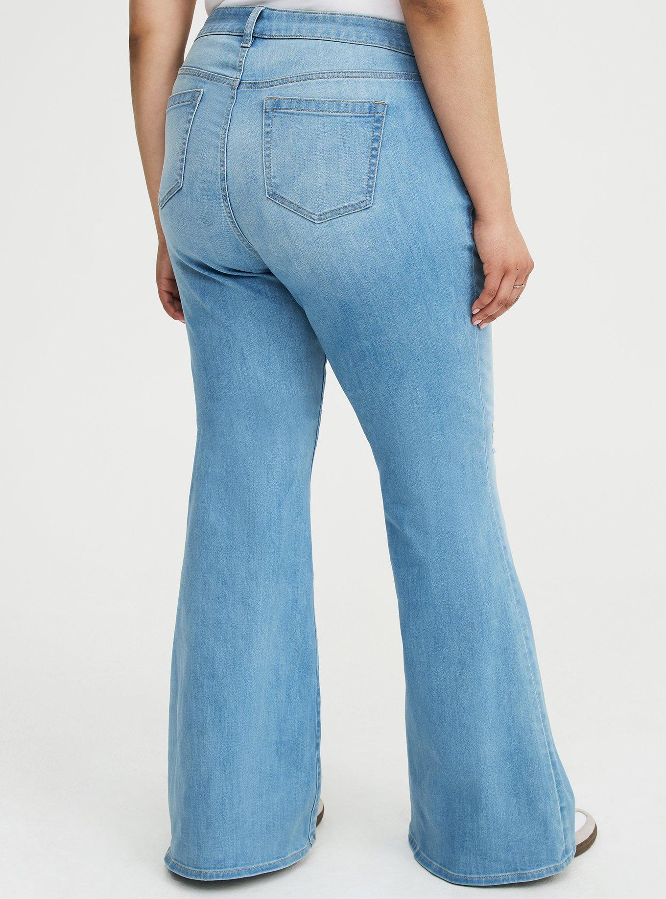 Perfect Super-Flare Mid-Rise Jean, BLUE 33, alternate