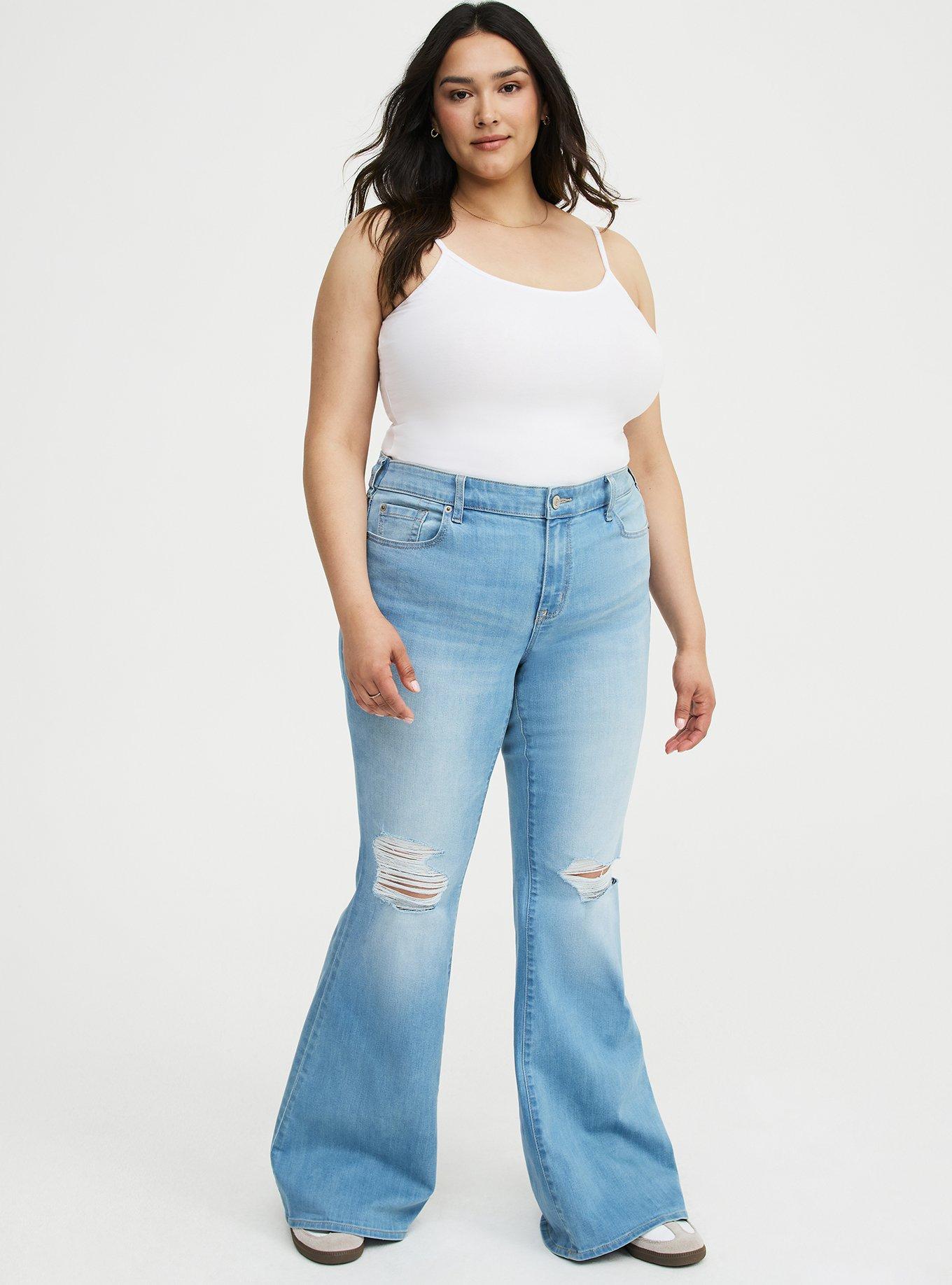 Perfect Super-Flare Mid-Rise Jean, BLUE 33, alternate