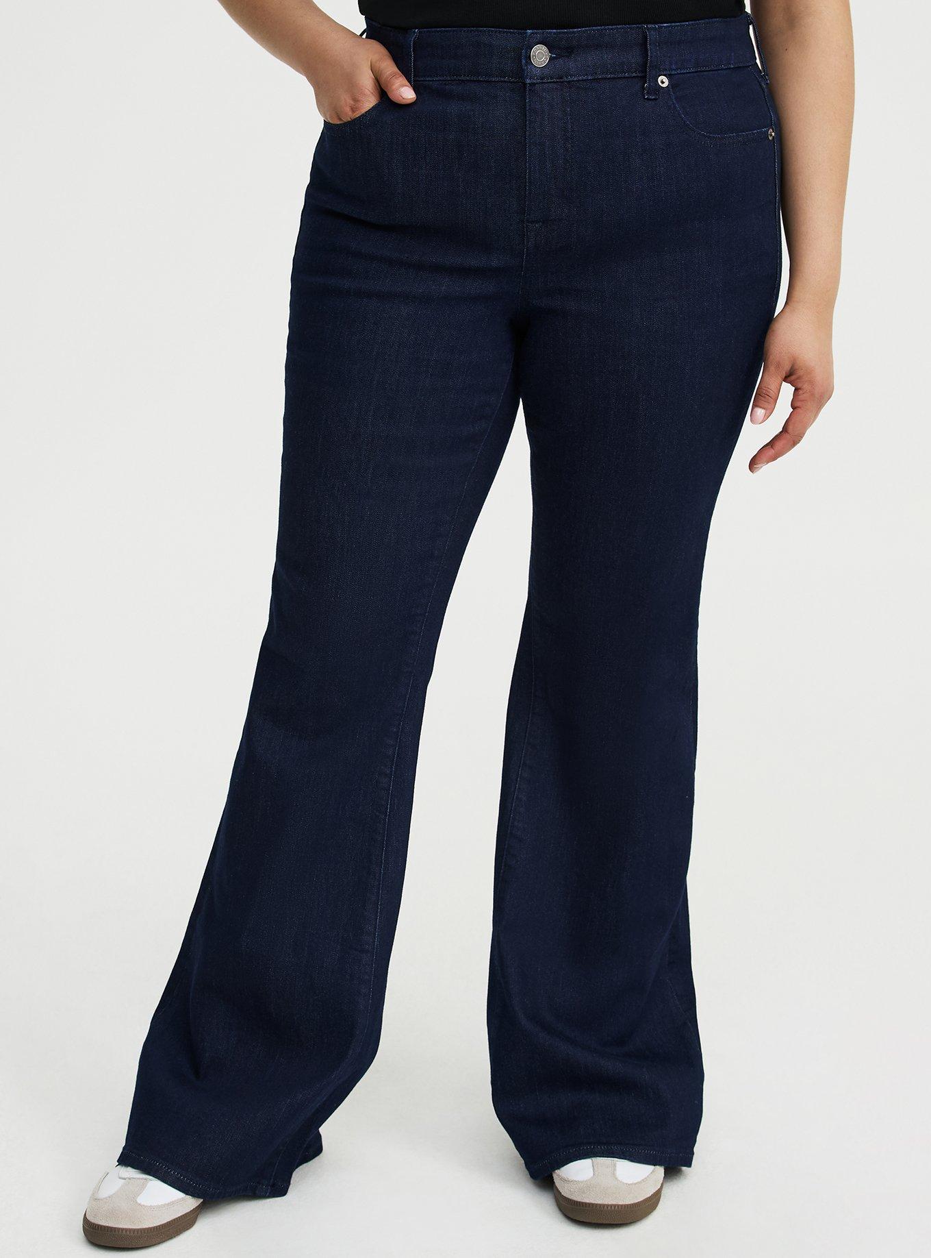 Perfect Super-Flare Mid-Rise Jean, BLUE 30, alternate