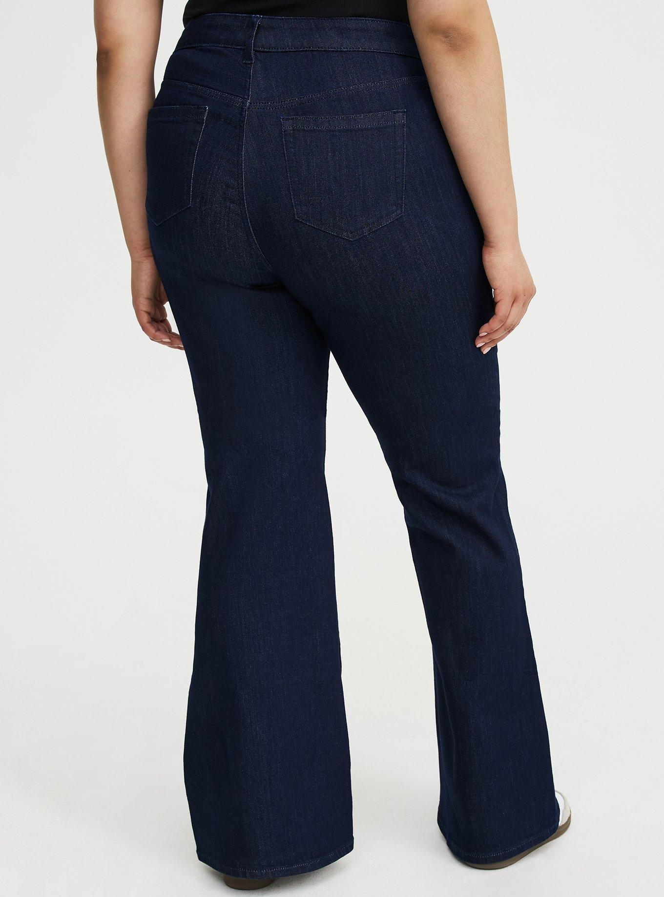 Perfect Super-Flare Mid-Rise Jean, BLUE 30, alternate