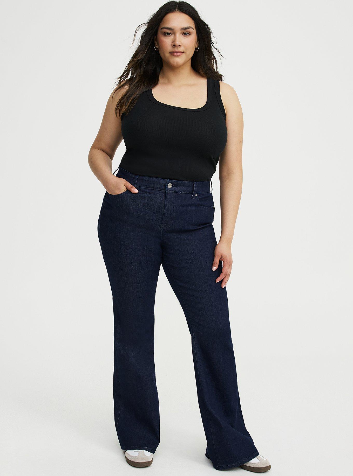 Perfect Super-Flare Mid-Rise Jean, BLUE 30, alternate
