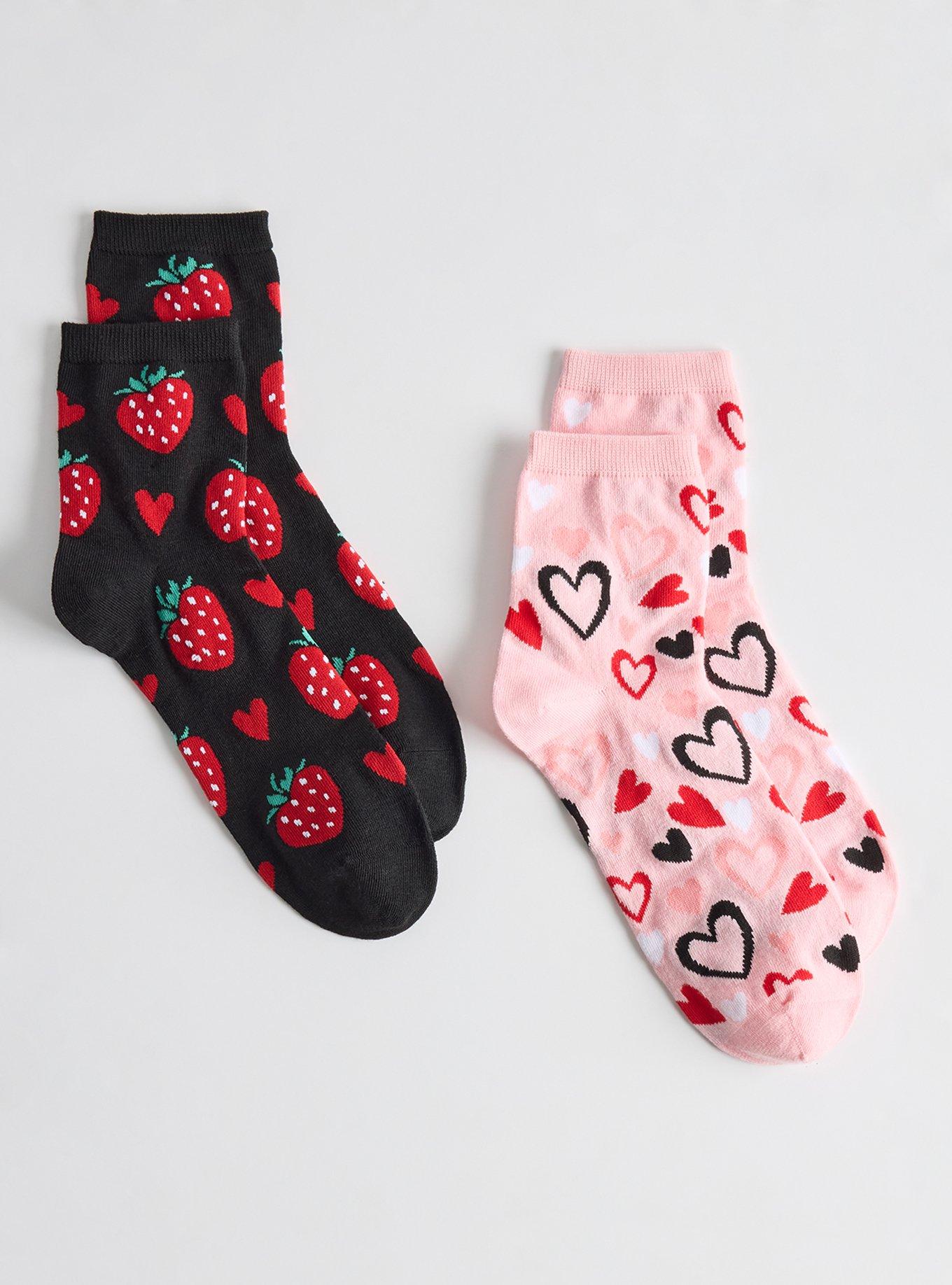 Valentine's Day Crew Sock 2-Pack, MULTI, hi-res