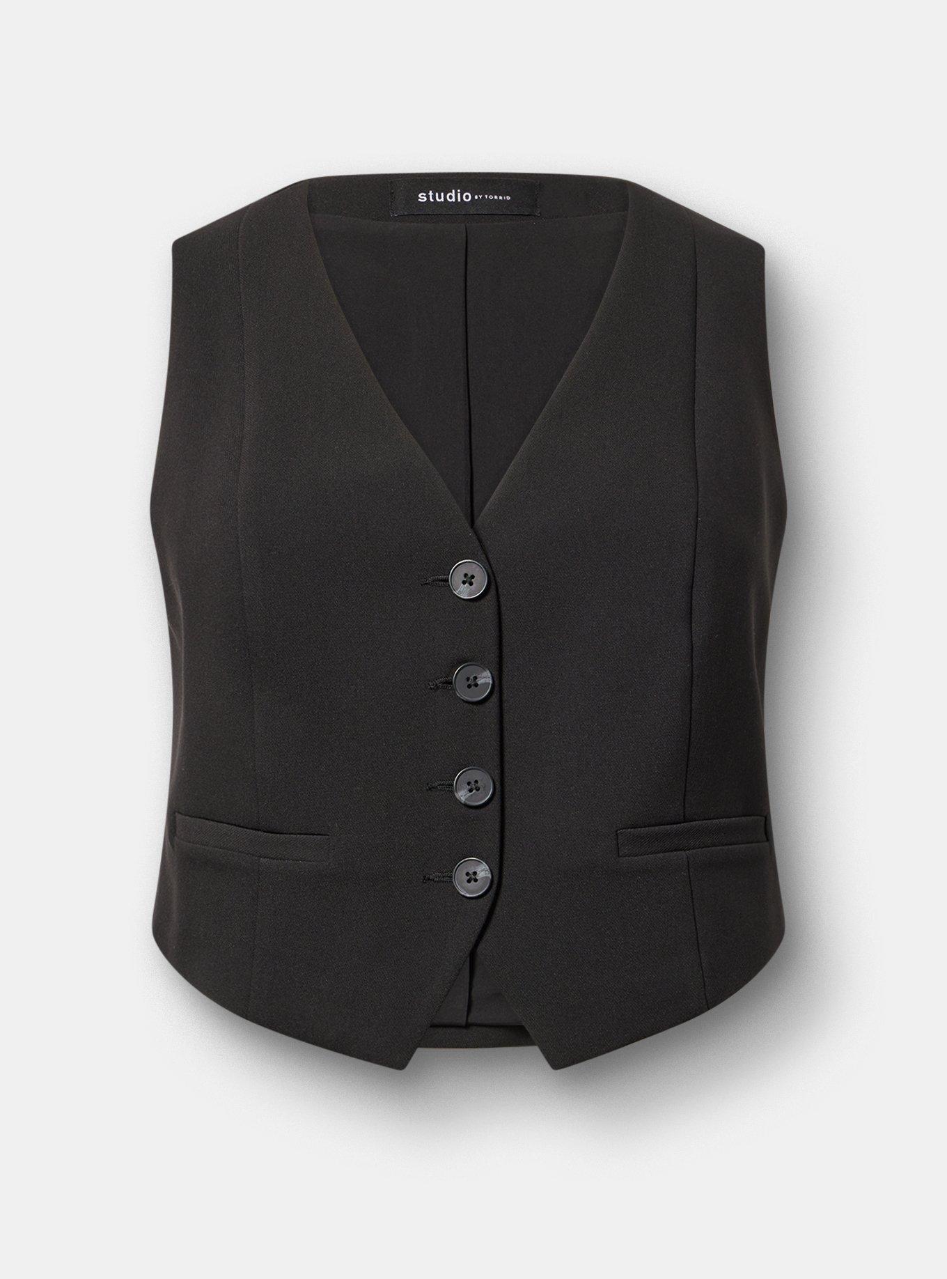 Tailored Vest, DEEP BLACK, hi-res