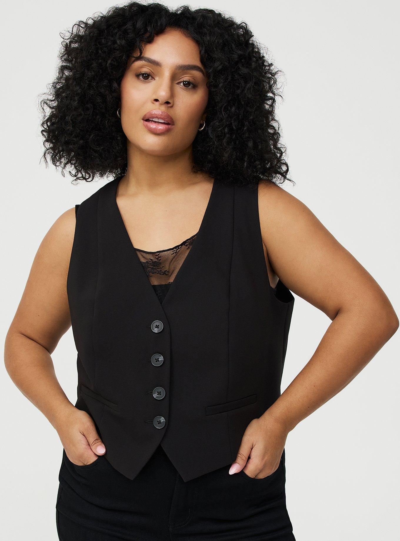 Tailored Vest, DEEP BLACK, hi-res