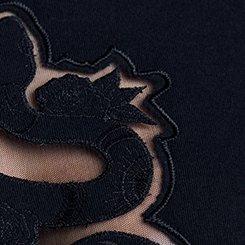 Nightfall Relaxed Cutout Fleece Pullover, SNAKE ROSE LACE, swatch