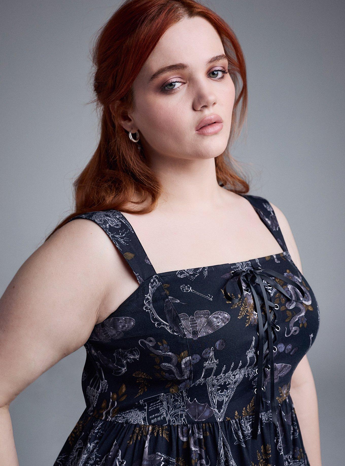 Nightfall Lace-Up Corset Mini Dress, PERSOPHONES FOREST BLACK, alternate