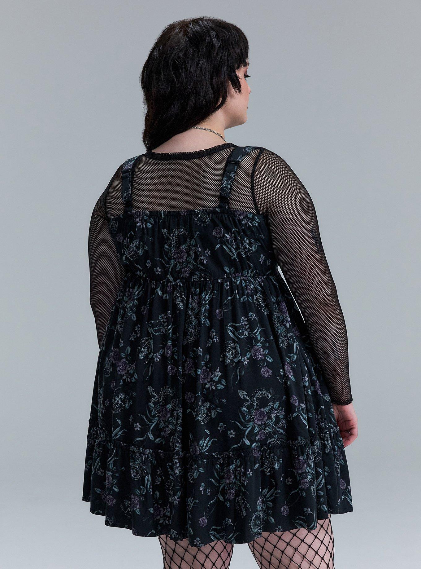 Nightfall Corset Mini Dress, ARCHAEOLOGICAL FLORAL BLACK LR, alternate