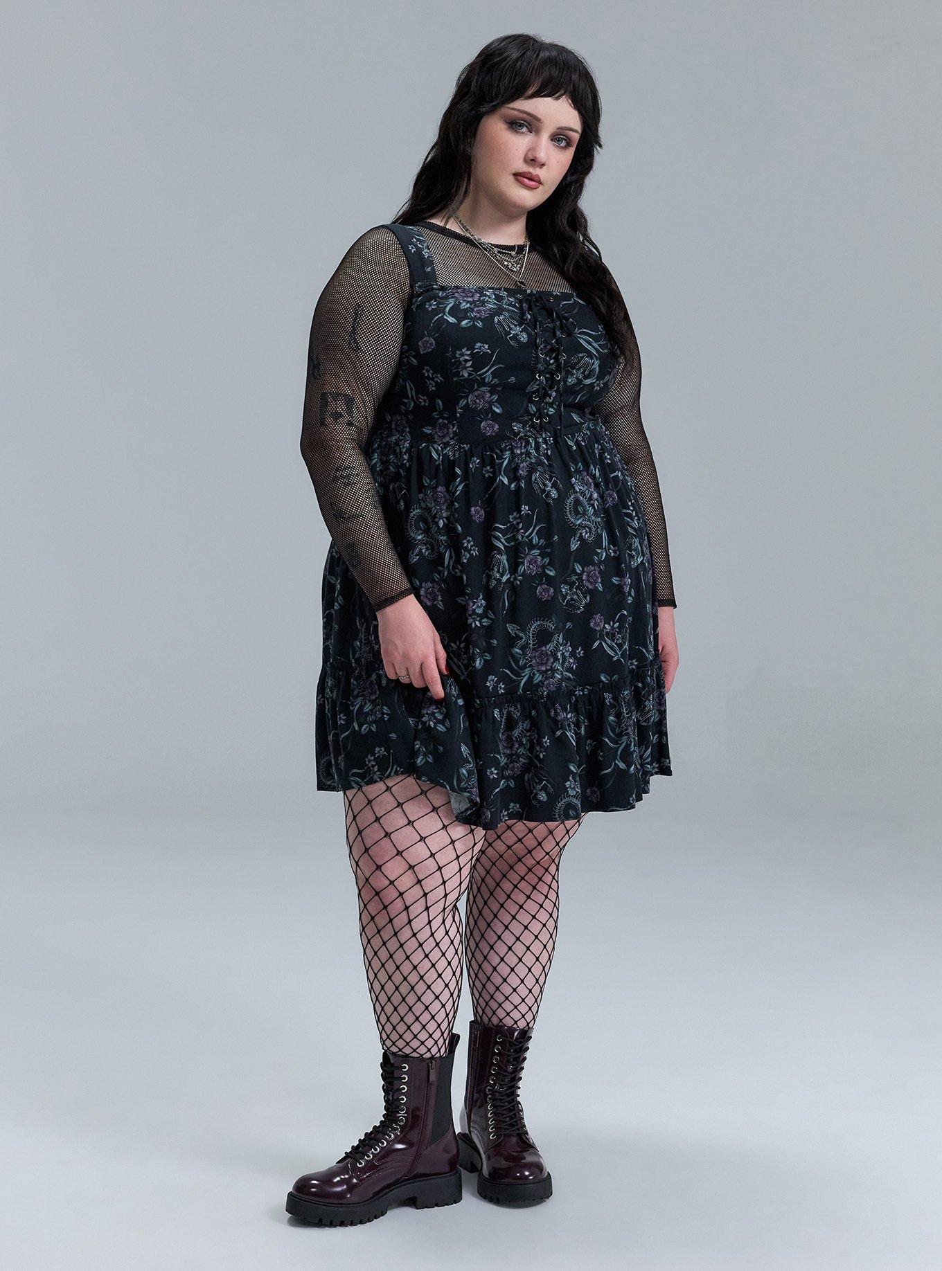 Nightfall Corset Mini Dress, ARCHAEOLOGICAL FLORAL BLACK LR, alternate