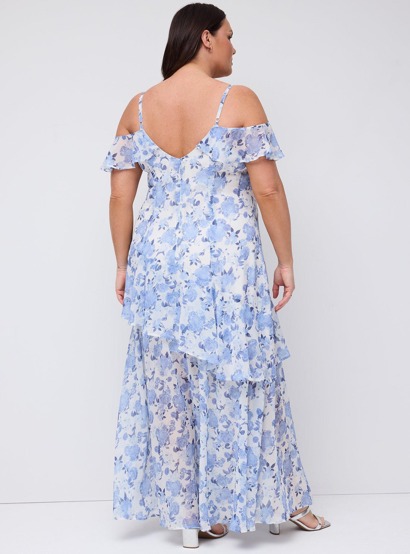 Studio Cold Shoulder Maxi Dress, BRIDGETTE FLORAL BLUE BIRCH, alternate