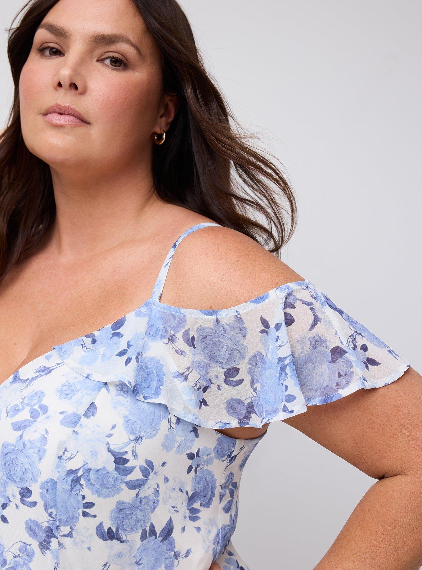 Studio Cold Shoulder Maxi Dress, BRIDGETTE FLORAL BLUE BIRCH, alternate